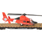 Menards 279-3396 O US Coast Guard Flat Car w/  Helicopter Load #02639/6516 EX/Box