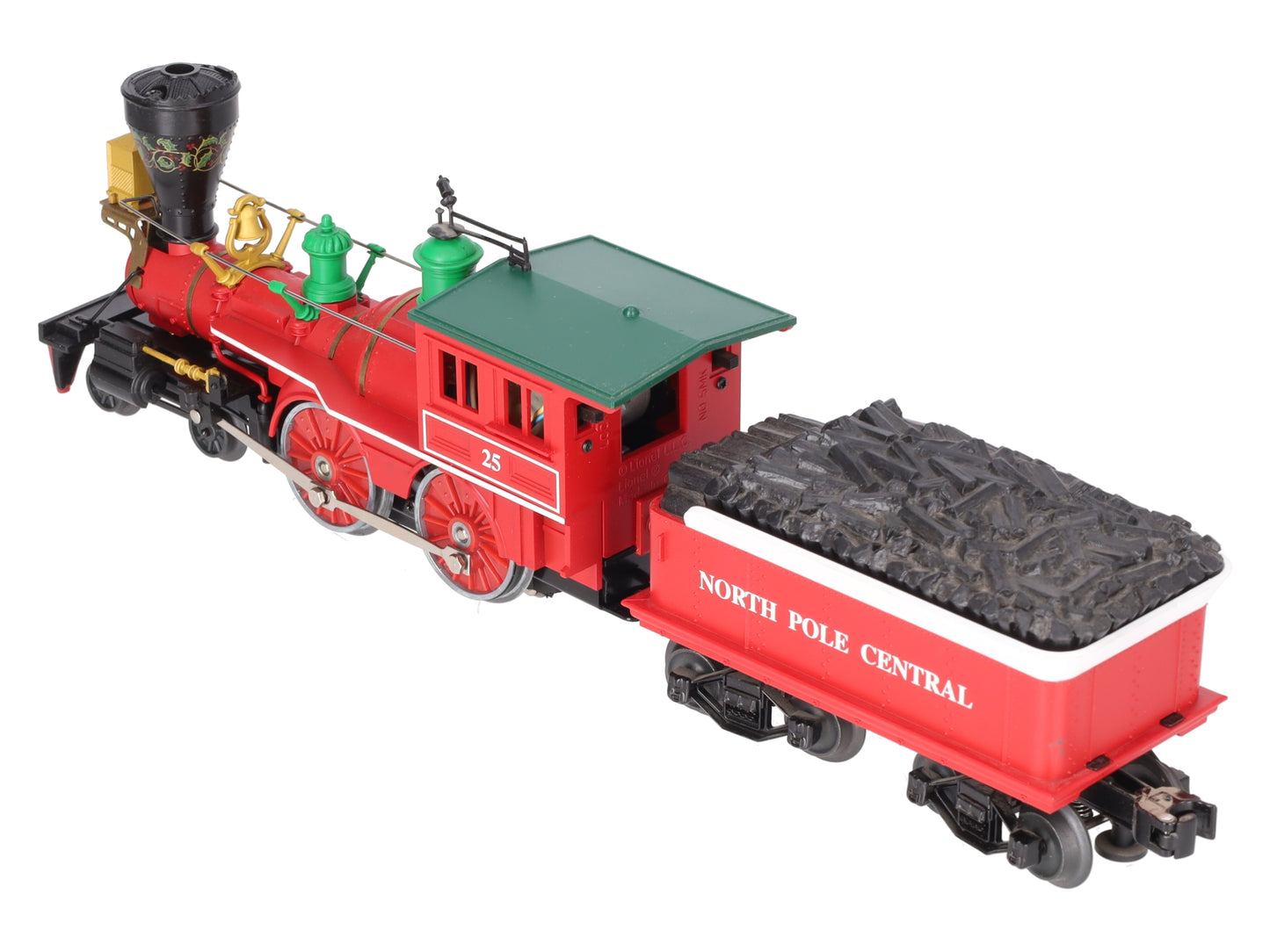 Lionel 6-18732 O North Pole 4-4-0 Steam Locomotive & Tender #25 EX/Box