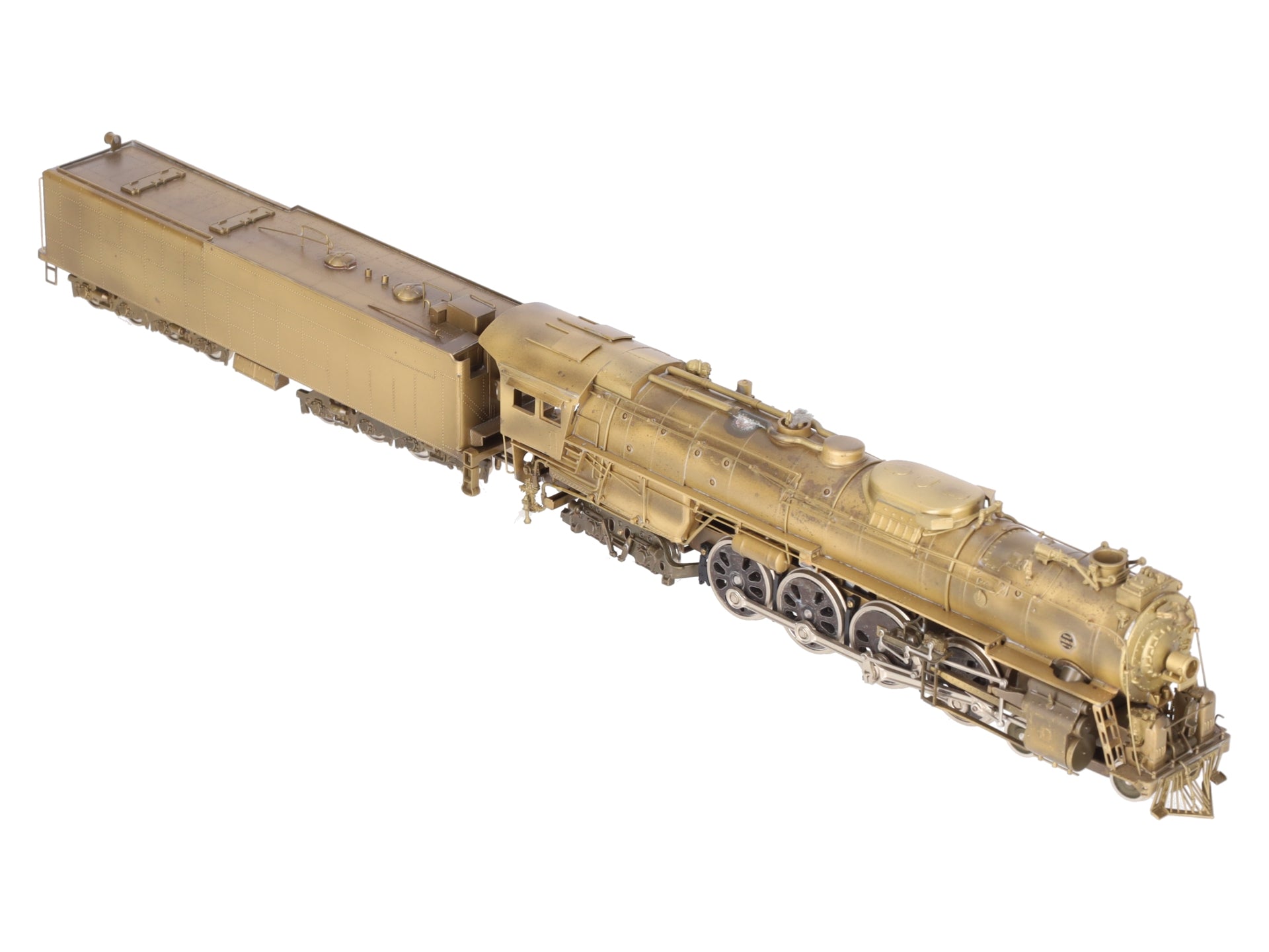 PFM HO Scale Brass Santa Fe 4-8-4 Steam Locomotive & Tender EX/Box