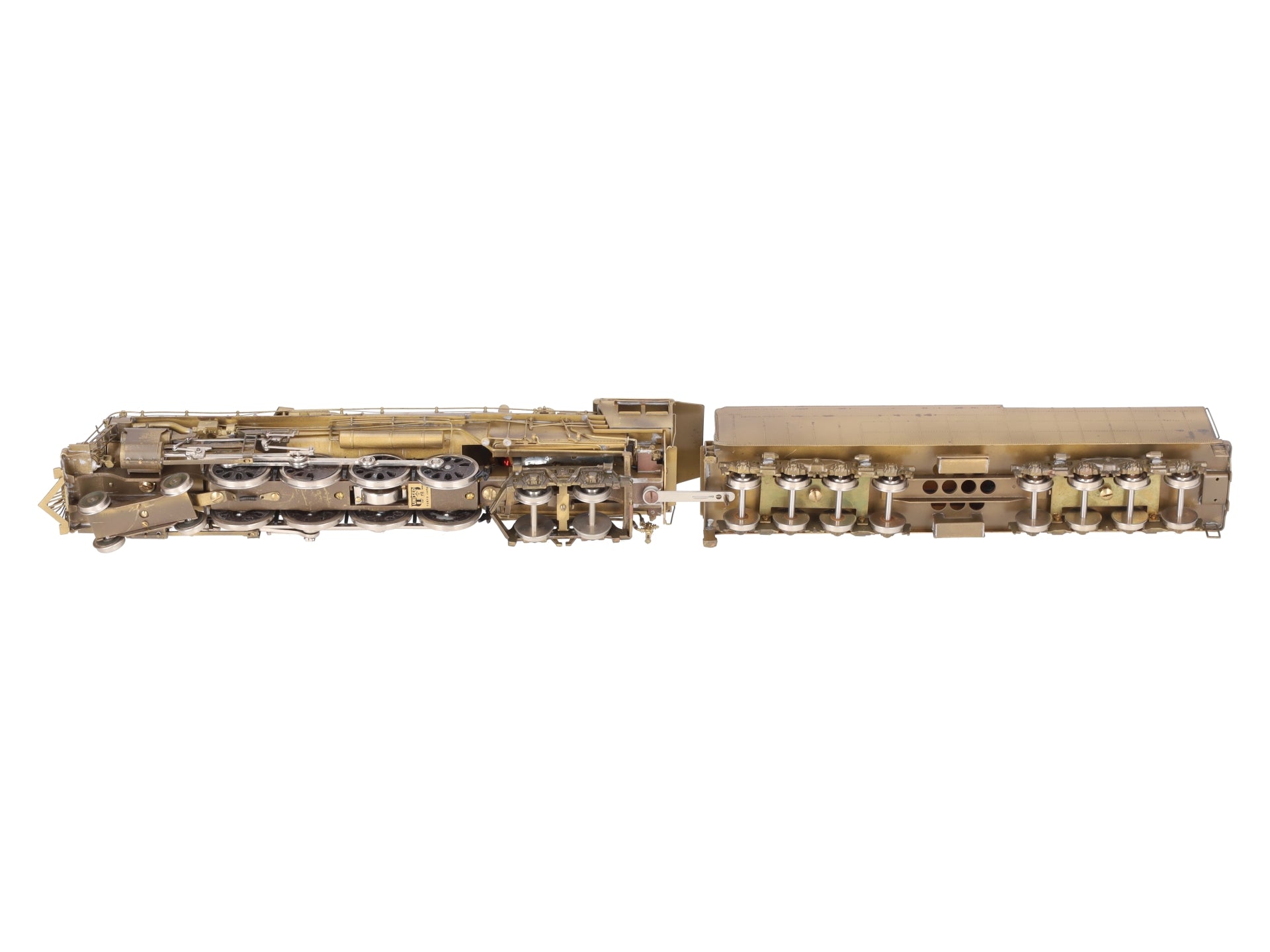 PFM HO Scale Brass Santa Fe 4-8-4 Steam Locomotive & Tender EX/Box