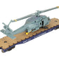 Menards 279-3398 O US Navy Flatcar w/ Navy Helicopter #02677 EX/Box