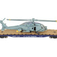 Menards 279-3398 O US Navy Flatcar w/ Navy Helicopter #02677 EX/Box