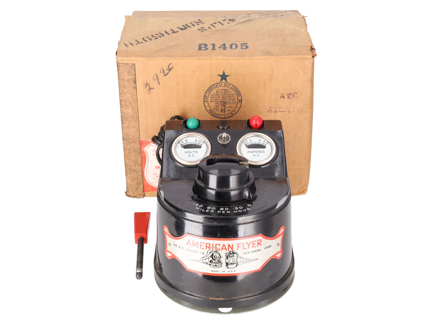 American Flyer 19B Vintage S 300 Watt Train Transformer 110V VG