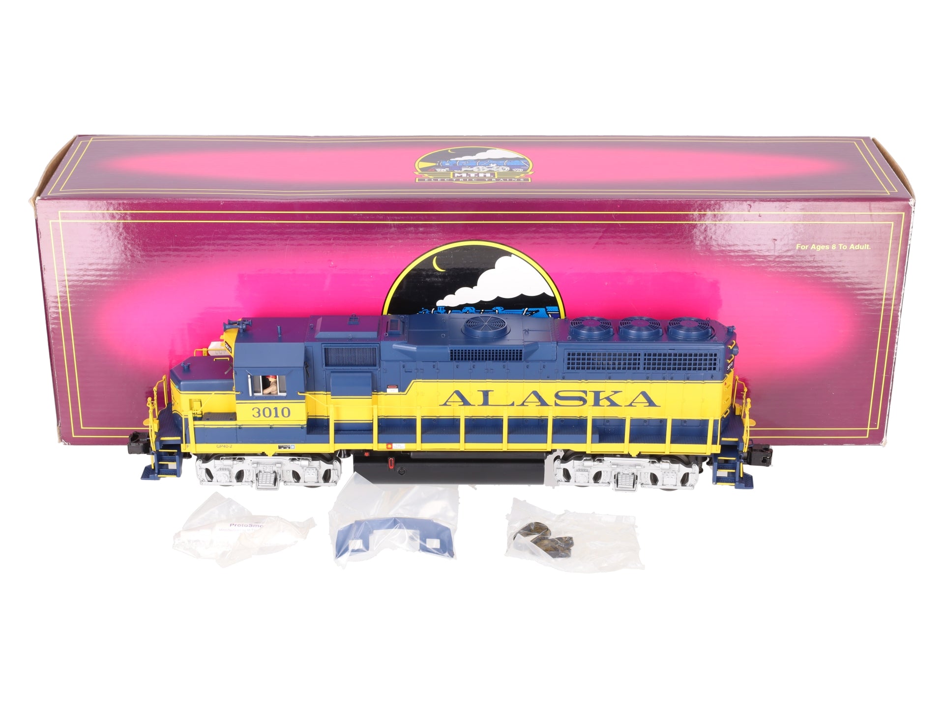 MTH 20-2654-1 O Gauge Alaska Railroad GP-40 Diesel Engine w/PS2 #3010 LN/Box