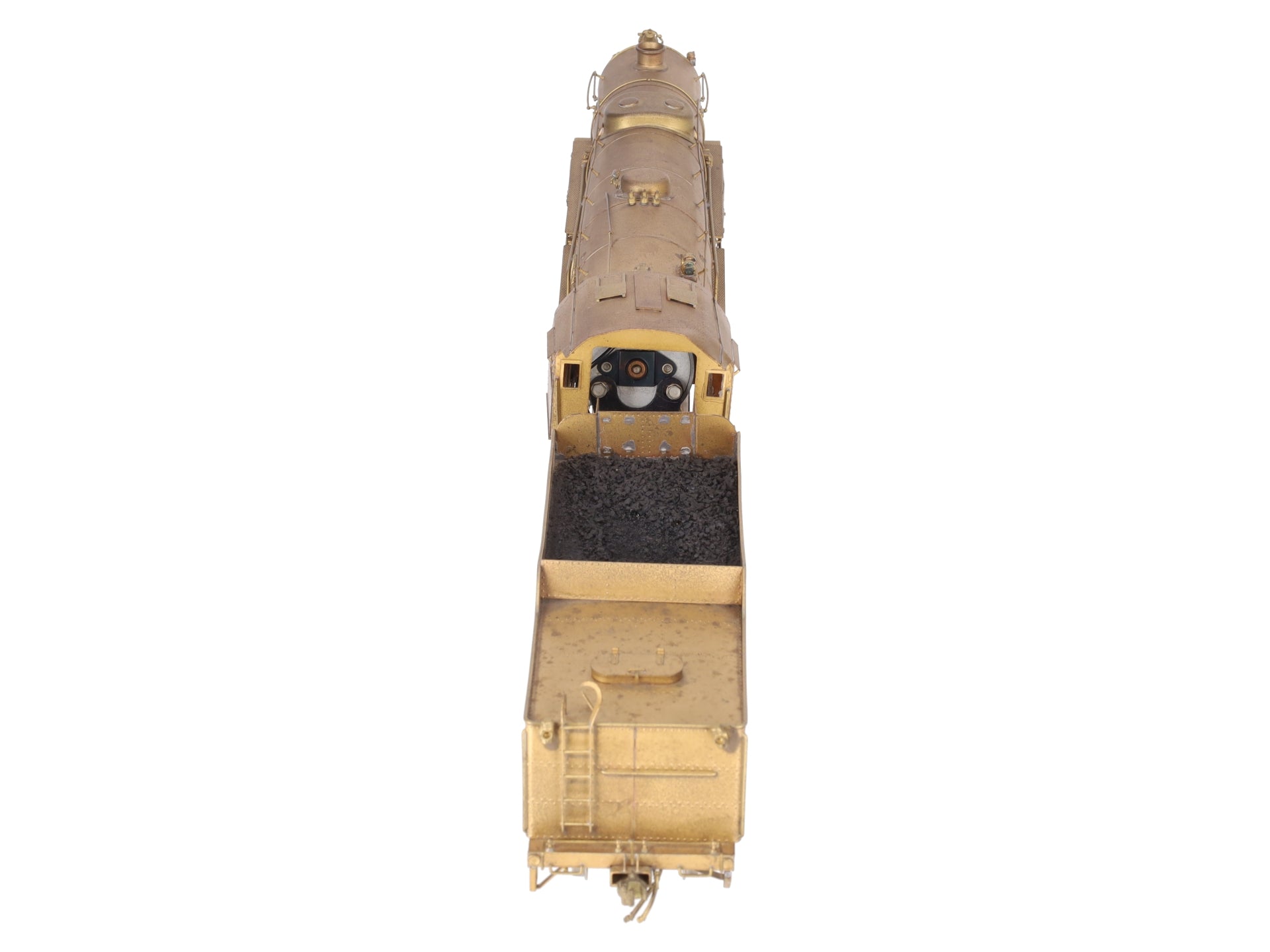 Toby O Scale 2-Rail Brass 4-8-2 Steam Locomotive & Tender - Undecorated VG