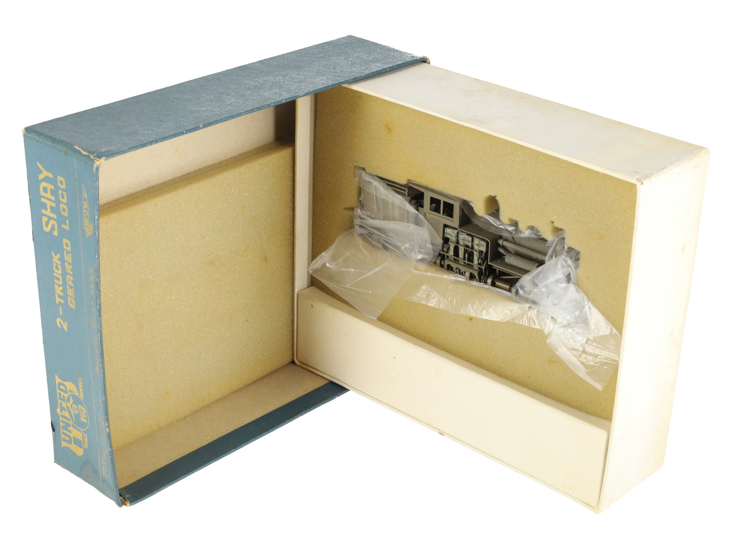 United Models HO Scale BRASS 2-Truck Shay Class "B" Geared Locomotive-Weathered/Box