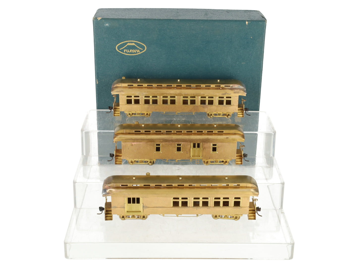 Fujiyama BRASS HO Passenger Pacific Fast Mail P Misc. Roads (Set of 3) EX/Box