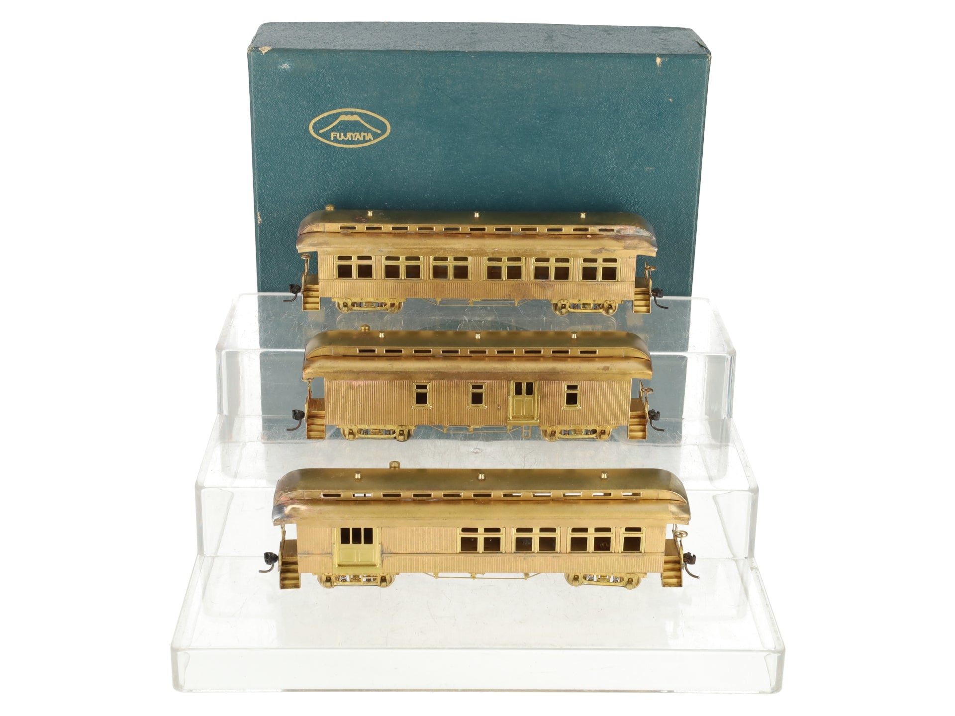 Fujiyama BRASS HO Passenger Pacific Fast Mail P Misc. Roads (Set of 3) EX/Box