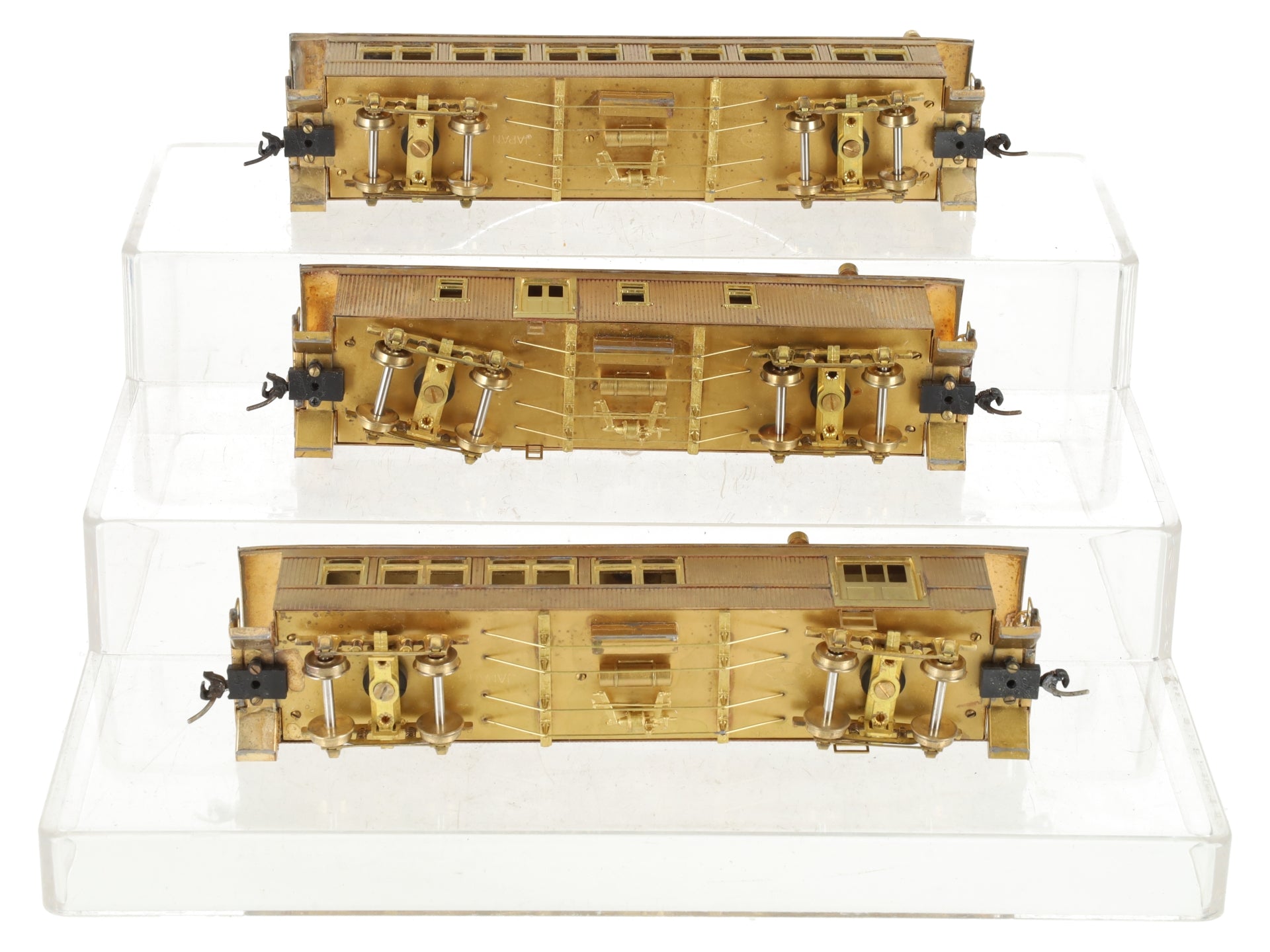 Fujiyama BRASS HO Passenger Pacific Fast Mail P Misc. Roads (Set of 3) EX/Box