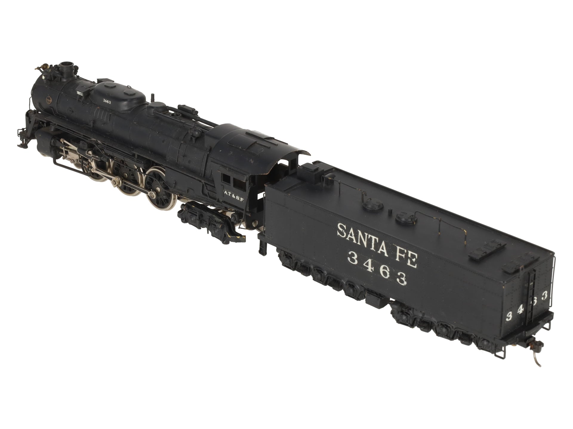 Tenshodo 139 HO Brass Santa Fe 4-6-4 Hudson Steam Loco & Tender/Box