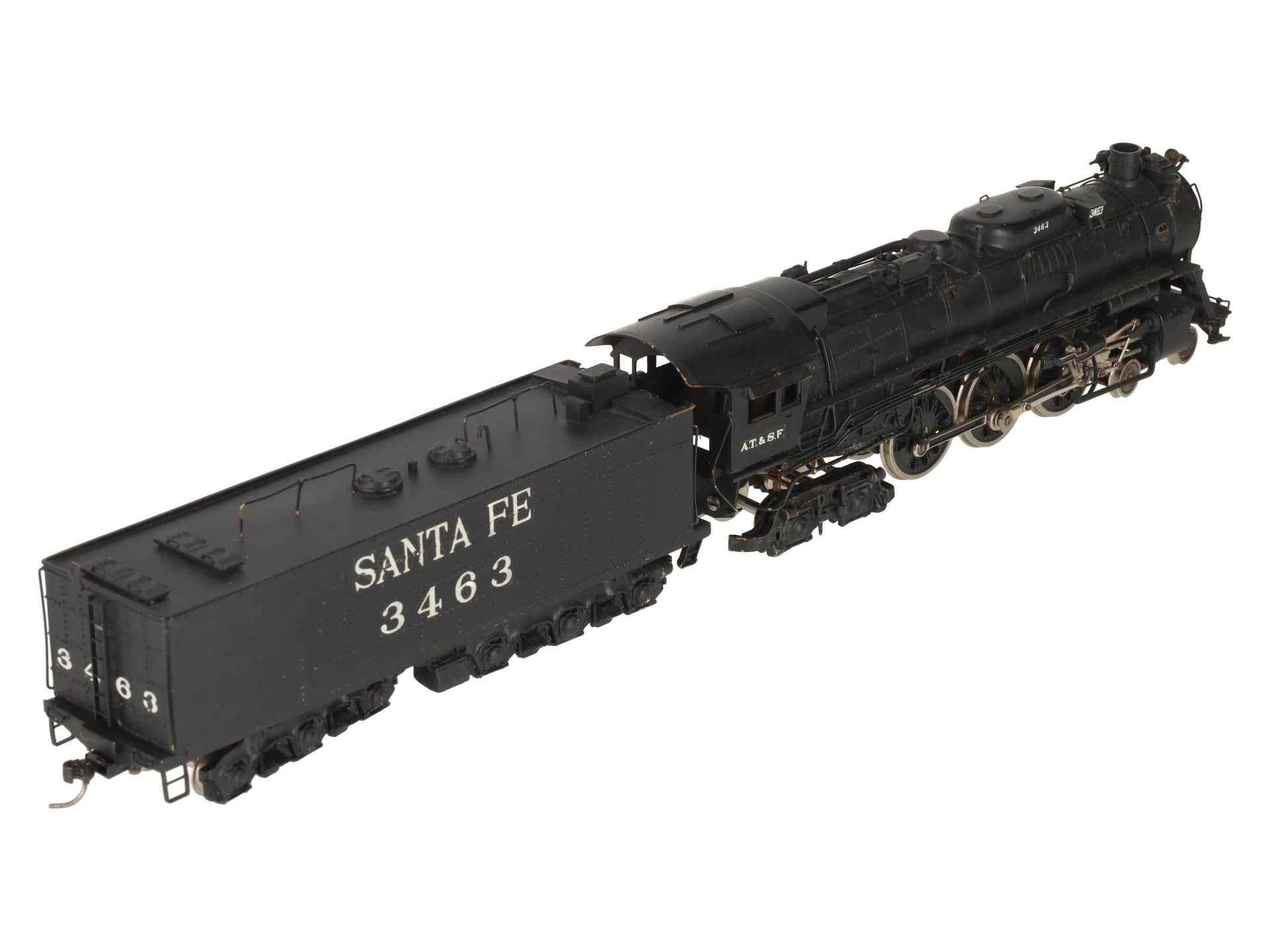 Tenshodo 139 HO Brass Santa Fe 4-6-4 Hudson Steam Loco & Tender/Box