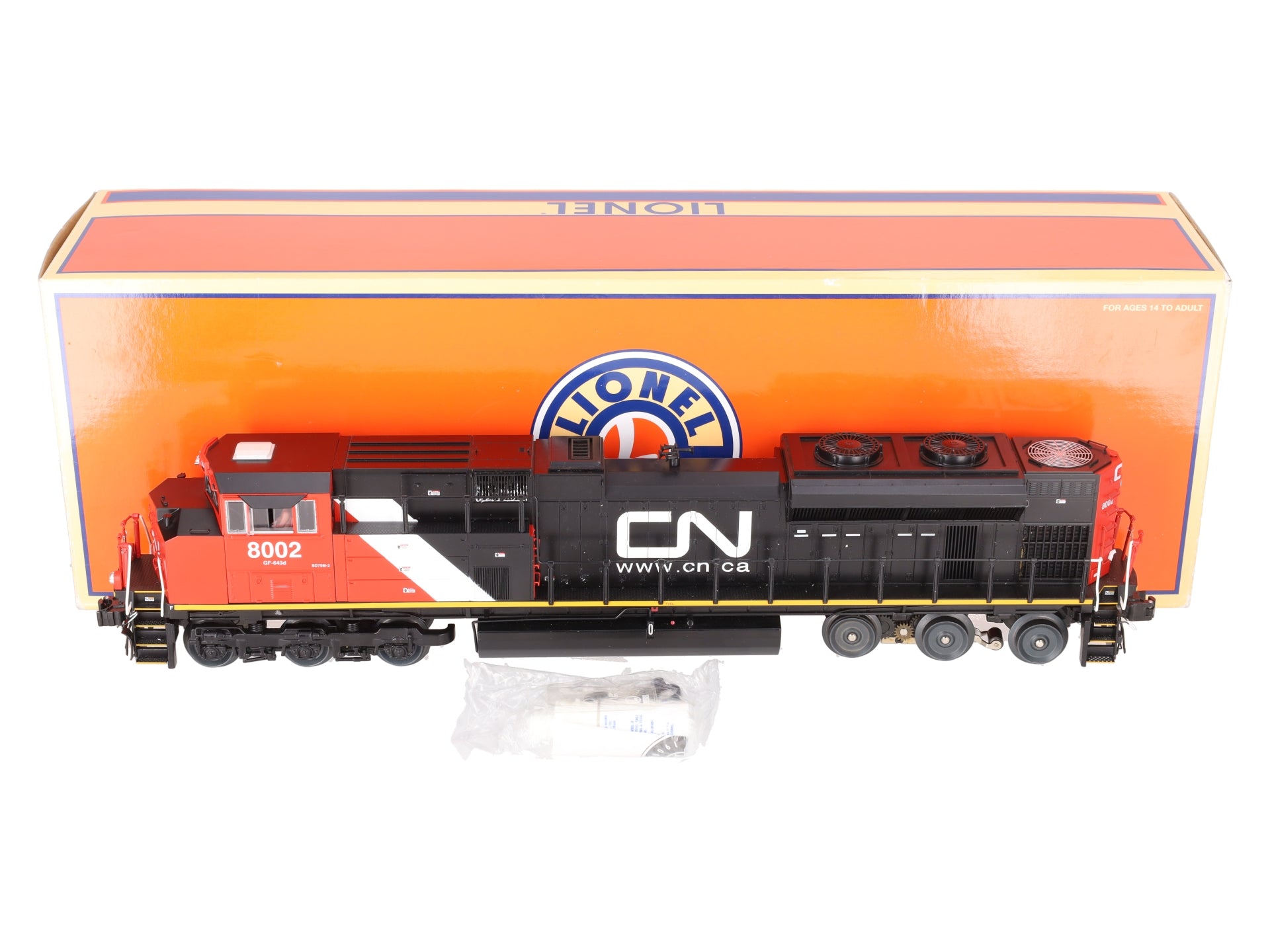 Lionel 6-28313 O Gauge Canadian National Legacy SD70M-2 Diesel #8002 VG/Box