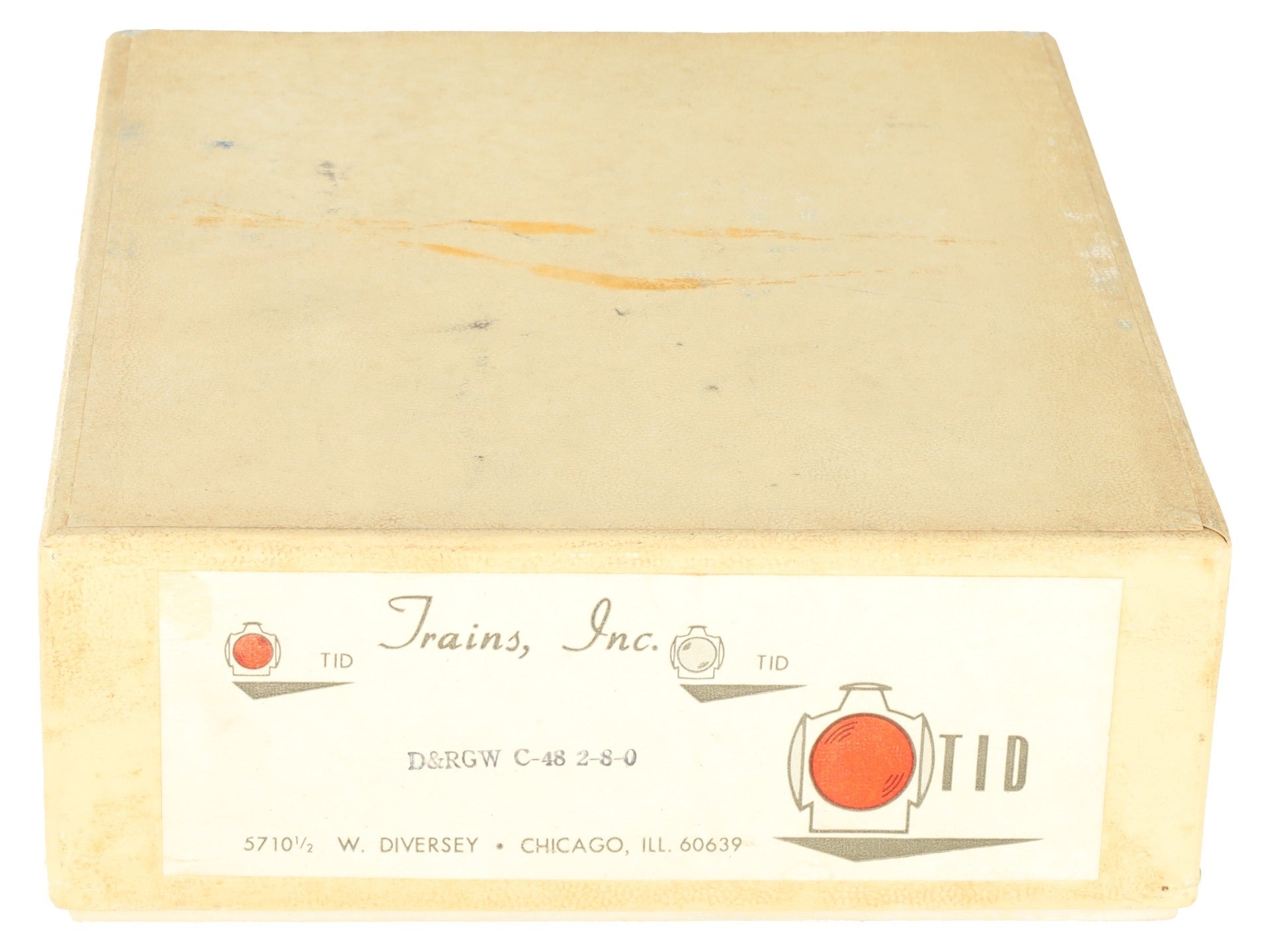 TID Trains, Inc. HO BRASS D&RGW C-48 2-8-0 Steam Locomotive & Tender -Unpainted EX/Box