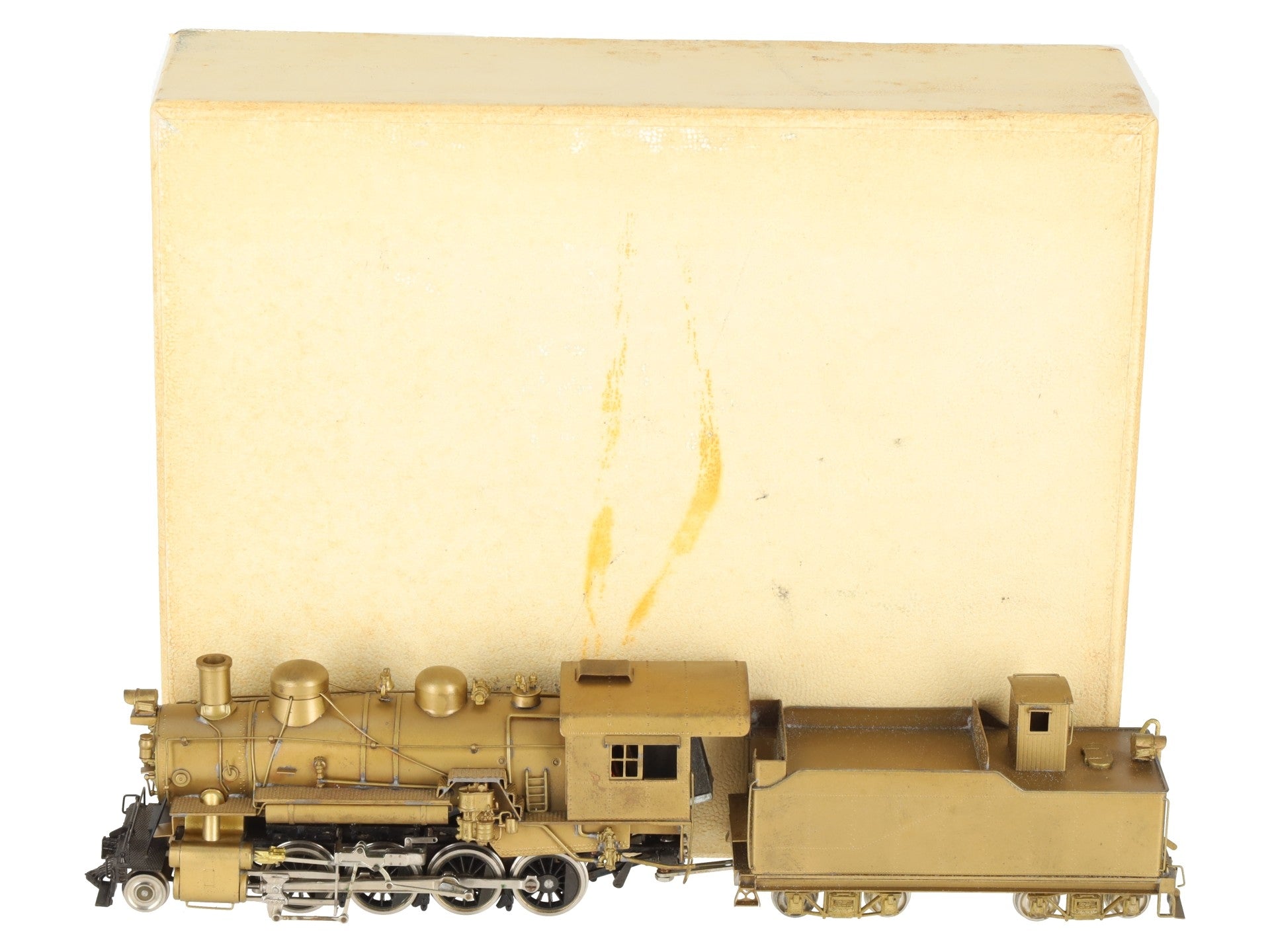 TID Trains, Inc. HO BRASS D&RGW C-48 2-8-0 Steam Locomotive & Tender -Unpainted EX/Box