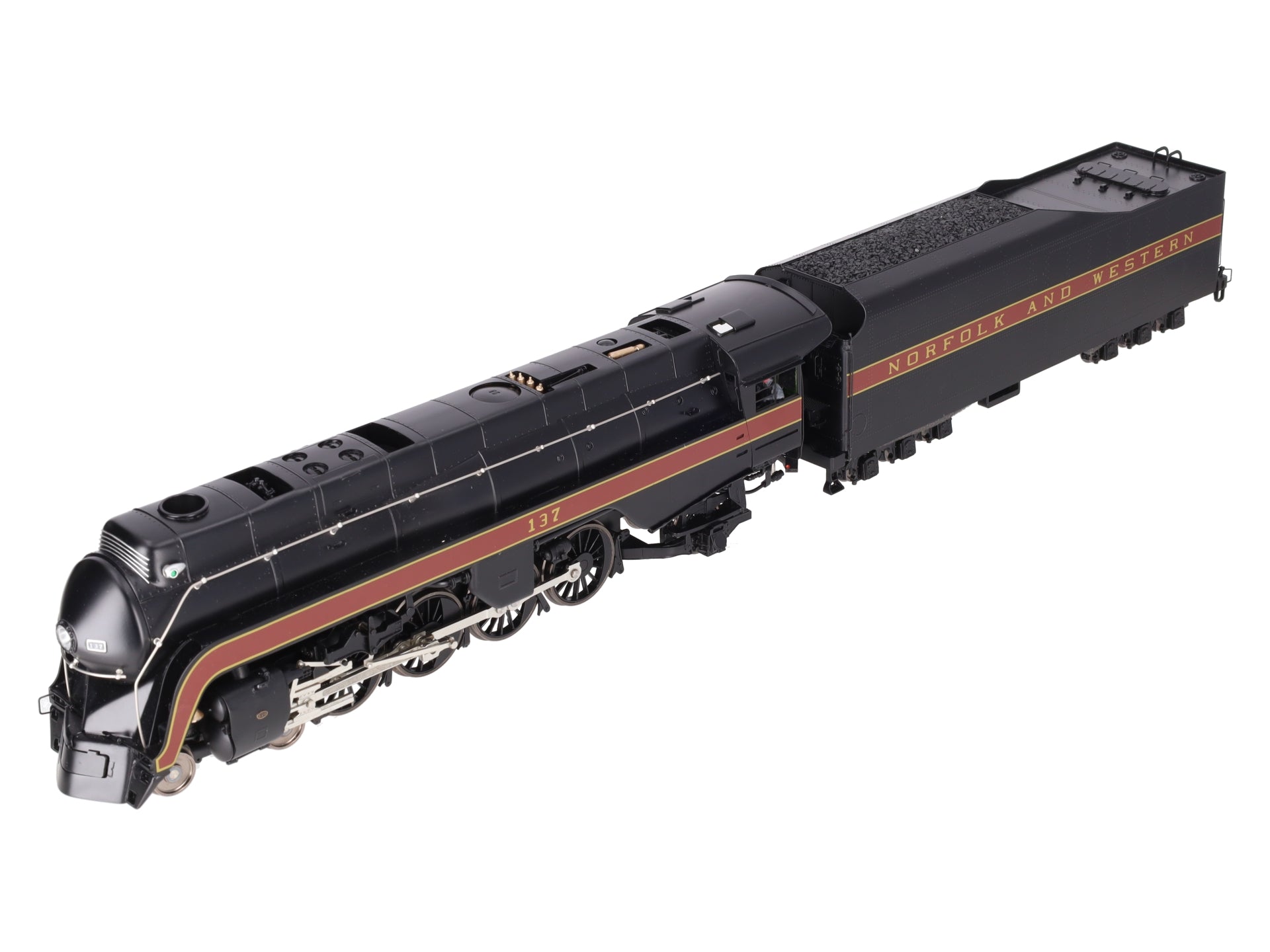 3rd Rail O 2-Rail Brass N&W K-2A 4-8-2 Steam Locomotive & Tender #137 EX/Box