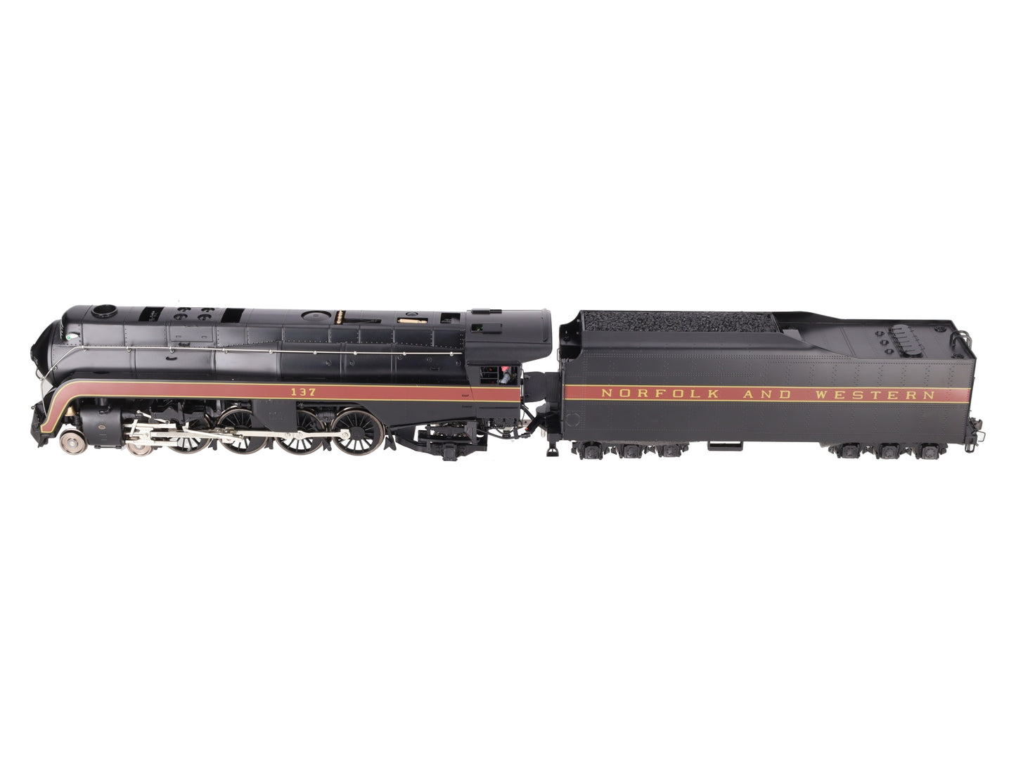 3rd Rail O 2-Rail Brass N&W K-2A 4-8-2 Steam Locomotive & Tender #137 EX/Box