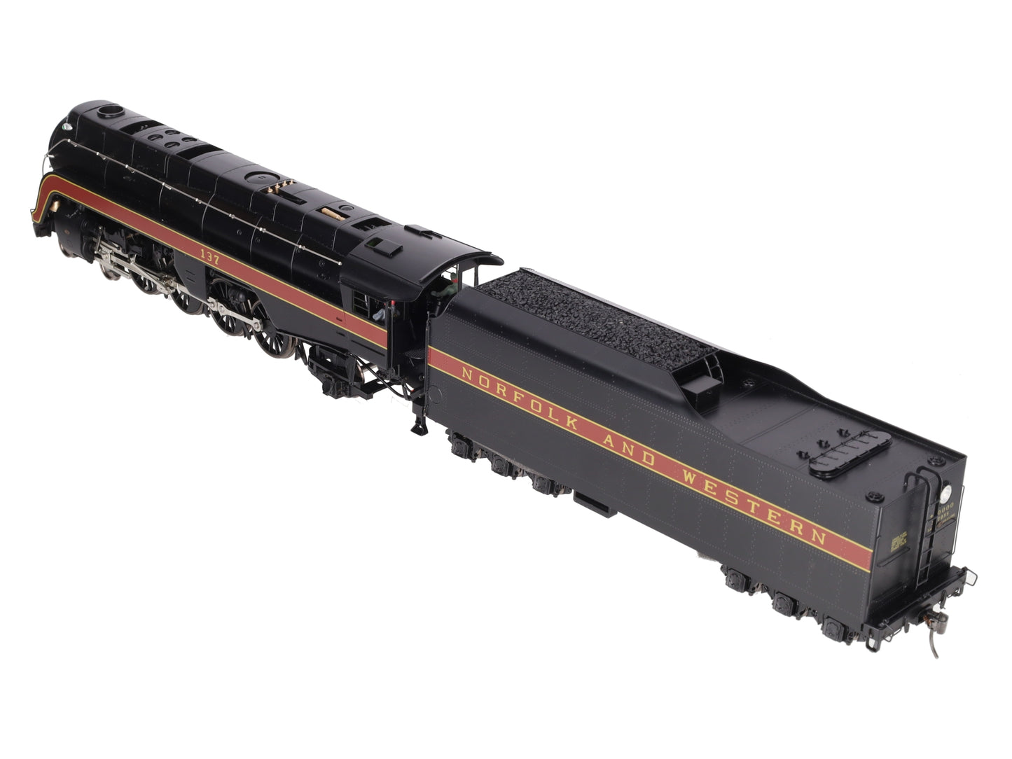 3rd Rail O 2-Rail Brass N&W K-2A 4-8-2 Steam Locomotive & Tender #137 EX/Box