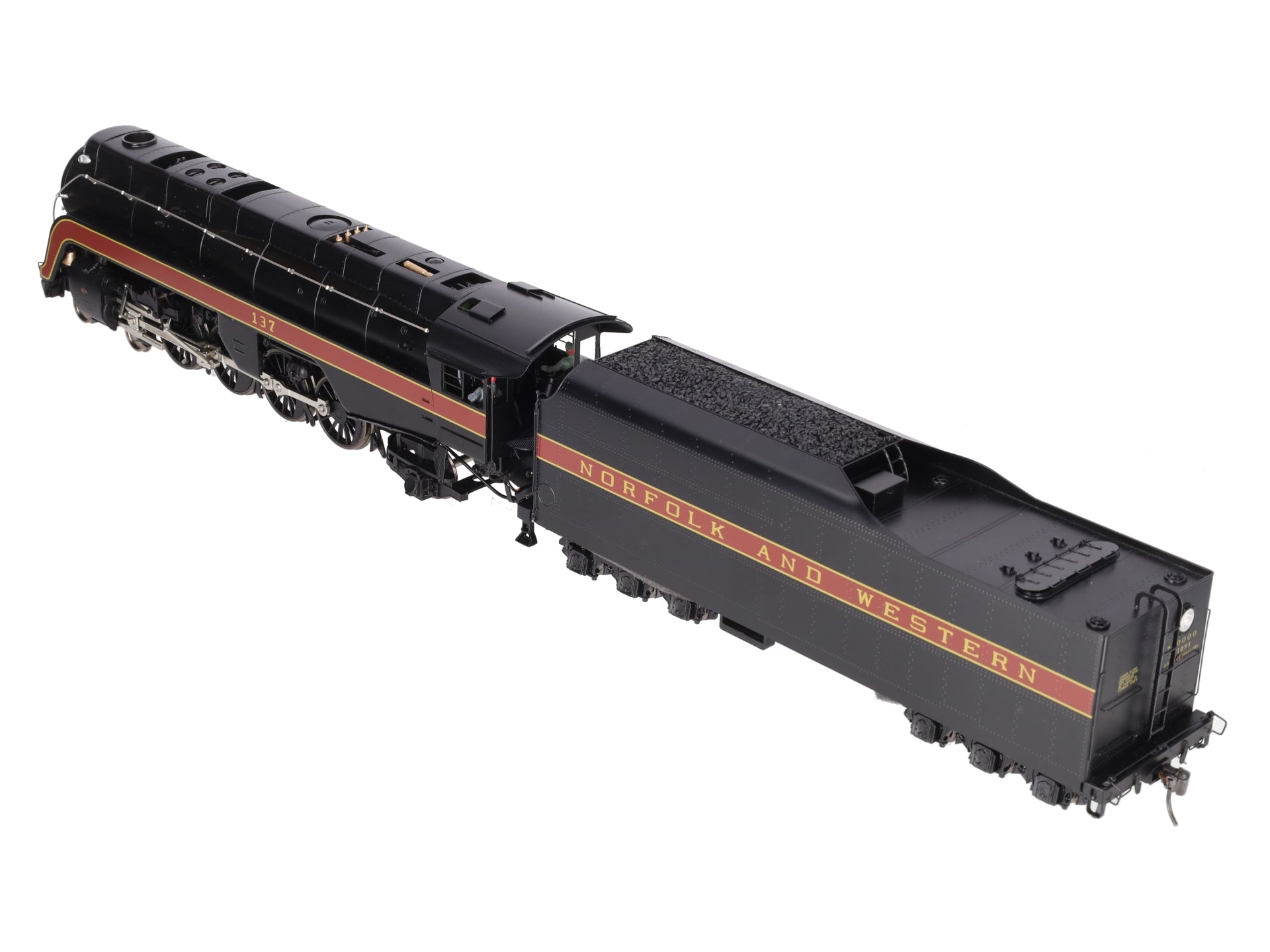 3rd Rail O 2-Rail Brass N&W K-2A 4-8-2 Steam Locomotive & Tender #137 EX/Box