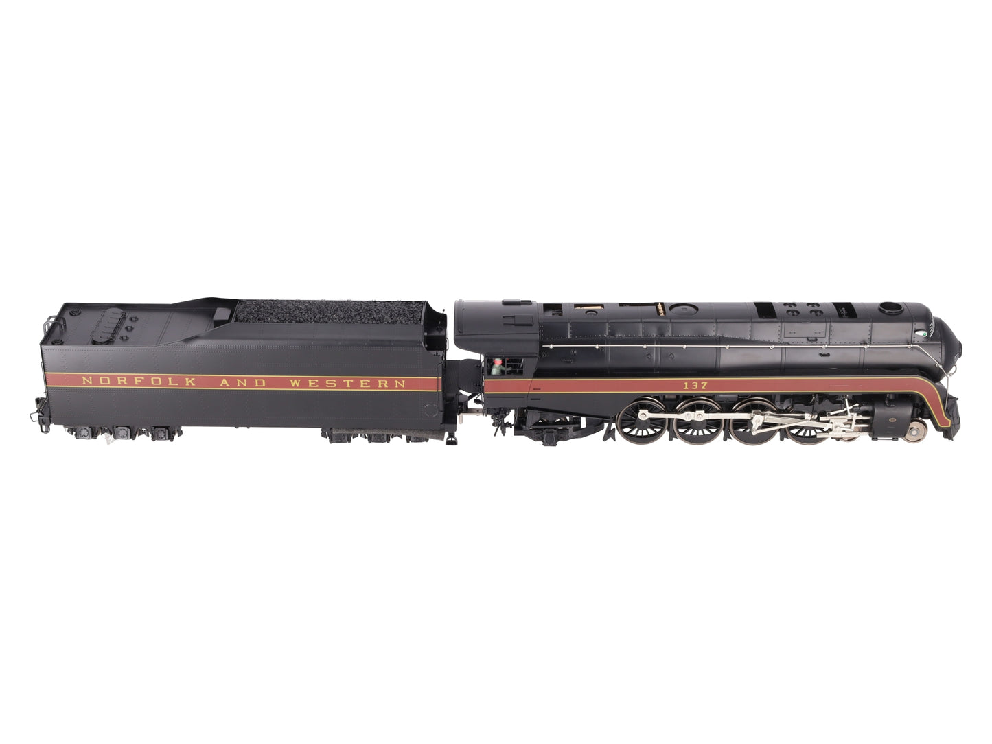 3rd Rail O 2-Rail Brass N&W K-2A 4-8-2 Steam Locomotive & Tender #137 EX/Box