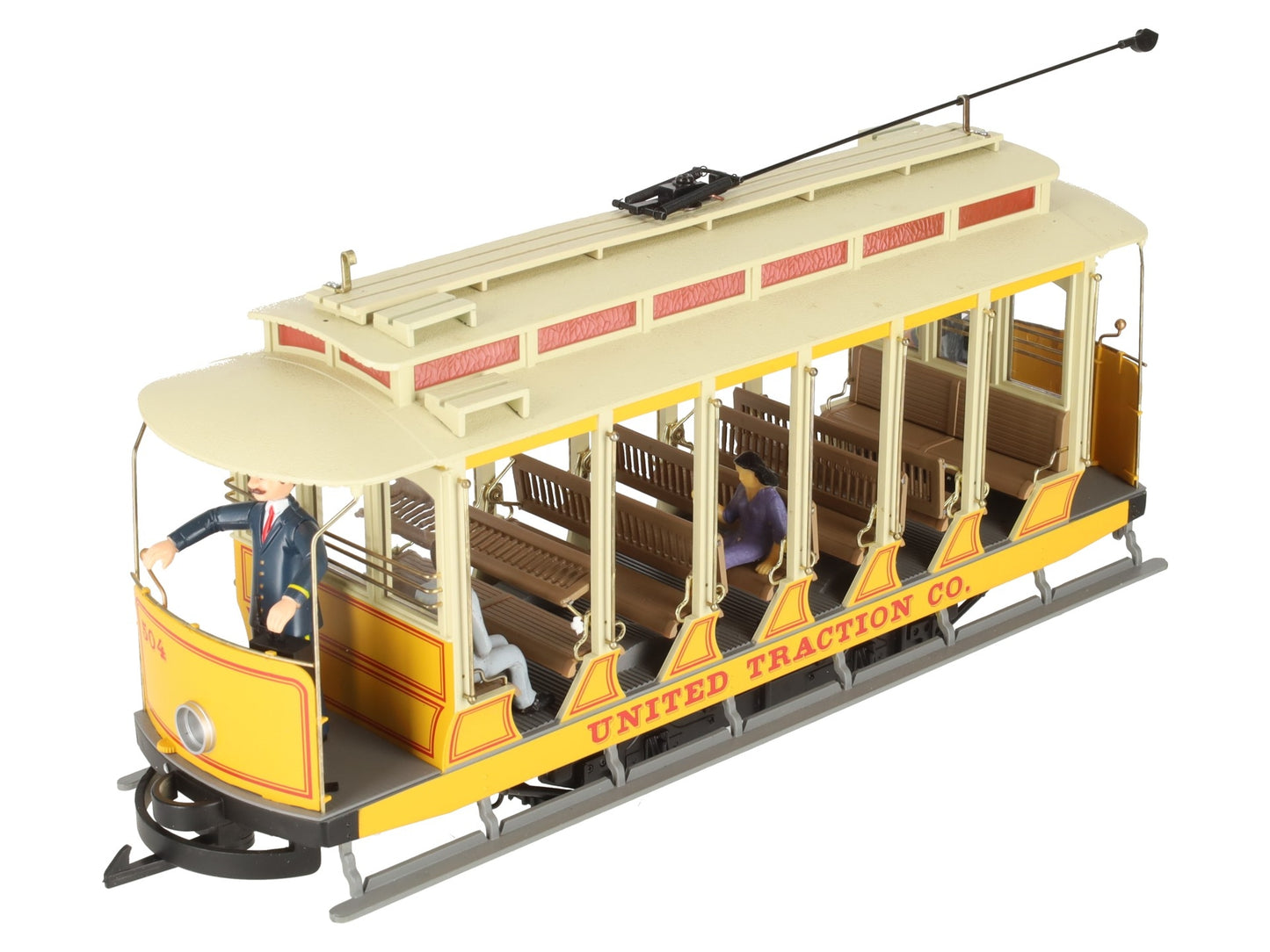 Bachmann 93938 G Scale United Traction Co Motorized Open Street Car EX/Box