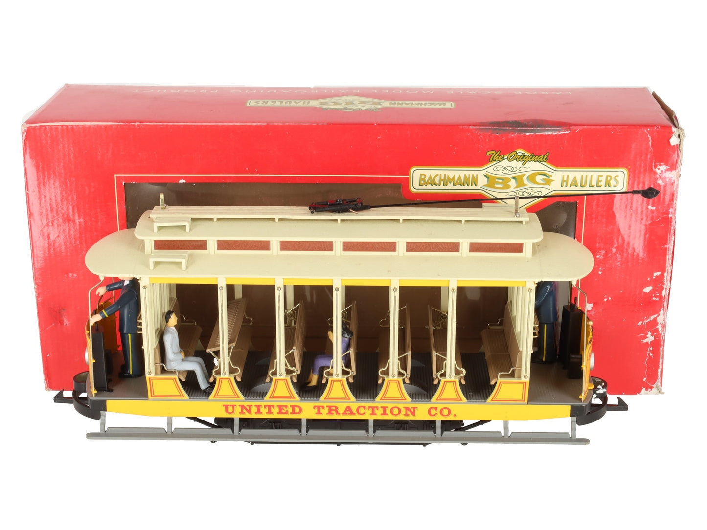 Bachmann 93938 G Scale United Traction Co Motorized Open Street Car EX/Box