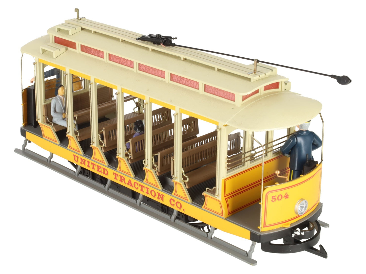 Bachmann 93938 G Scale United Traction Co Motorized Open Street Car EX/Box