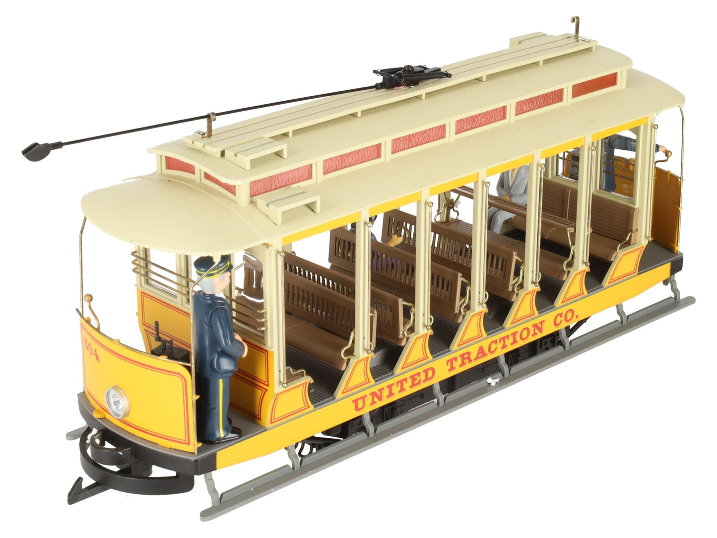 Bachmann 93938 G Scale United Traction Co Motorized Open Street Car EX/Box