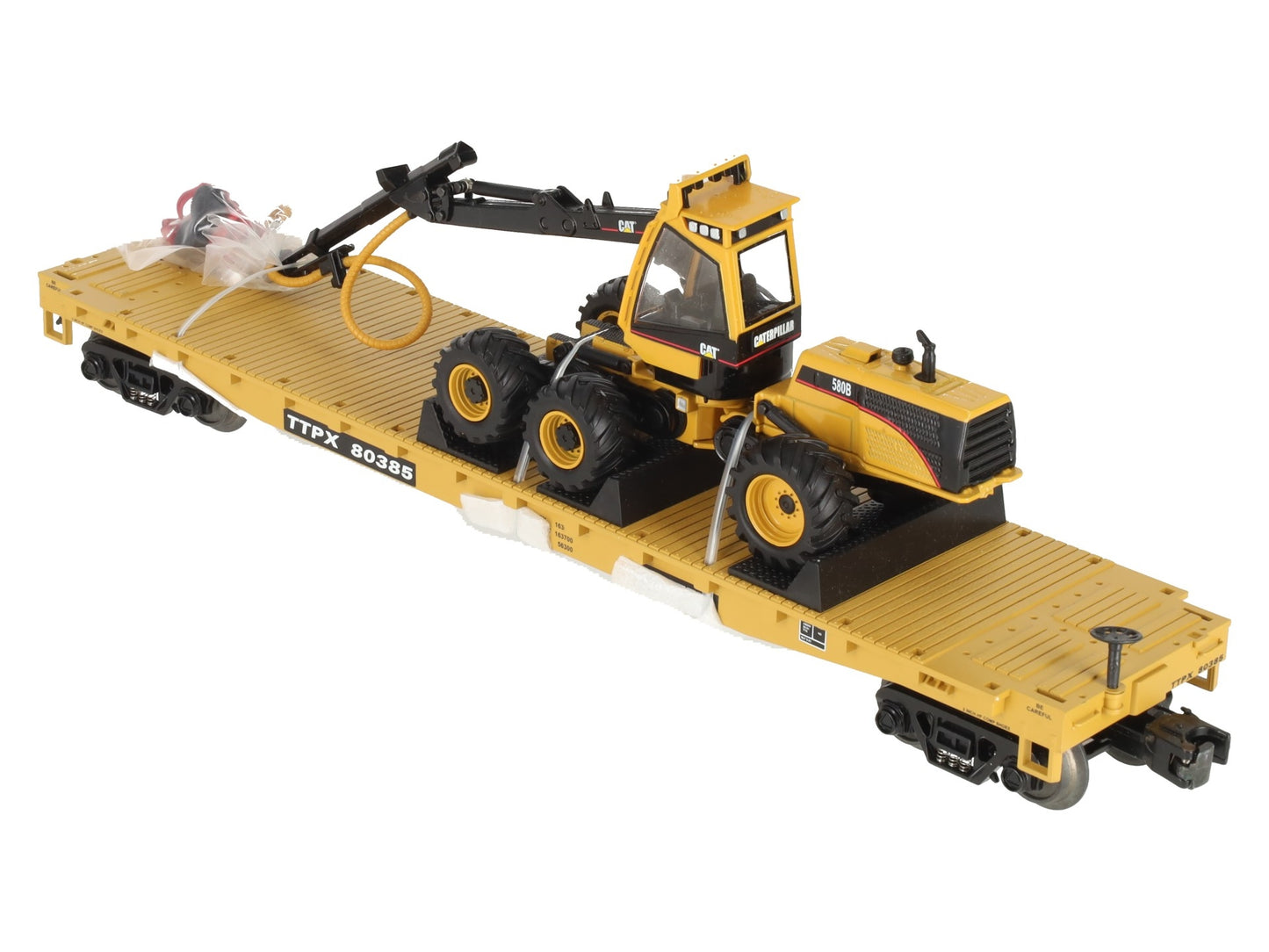 MTH 20-98448 O TTX Flatcar w/ 580B Harvester with HH65 Cutting Head #80385 LN/Box