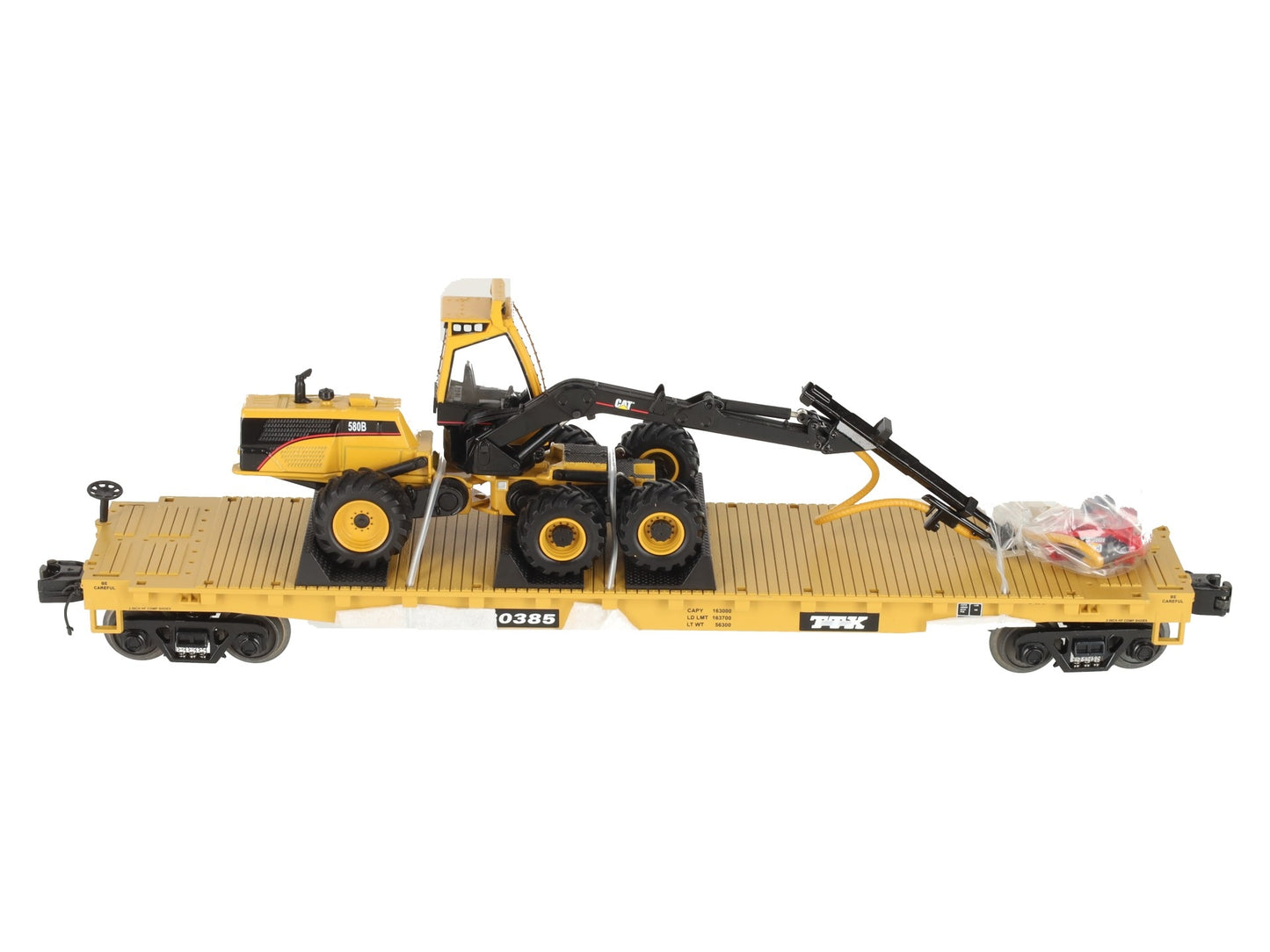 MTH 20-98448 O TTX Flatcar w/ 580B Harvester with HH65 Cutting Head #80385 LN/Box