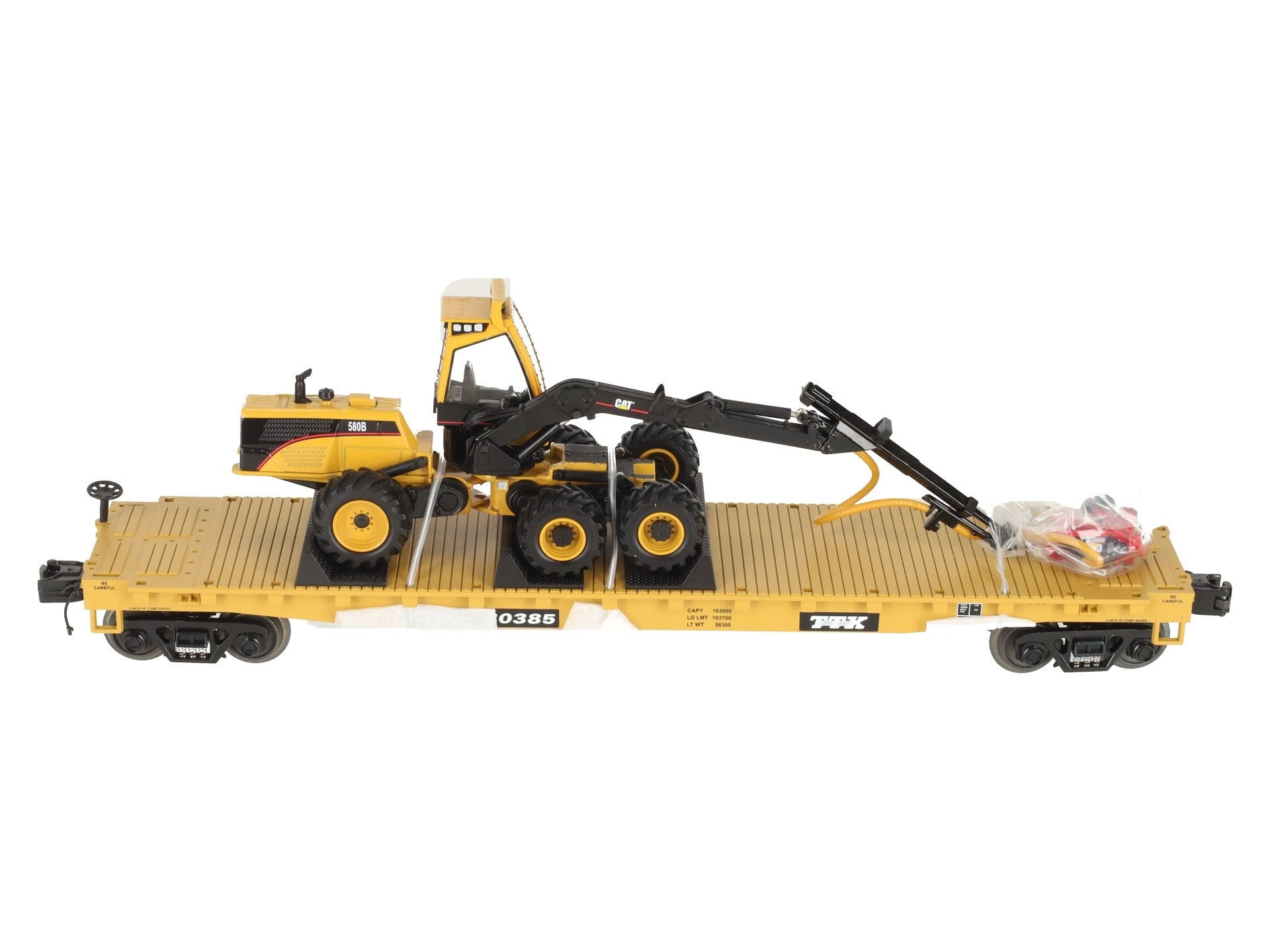 MTH 20-98448 O TTX Flatcar w/ 580B Harvester with HH65 Cutting Head #80385 LN/Box