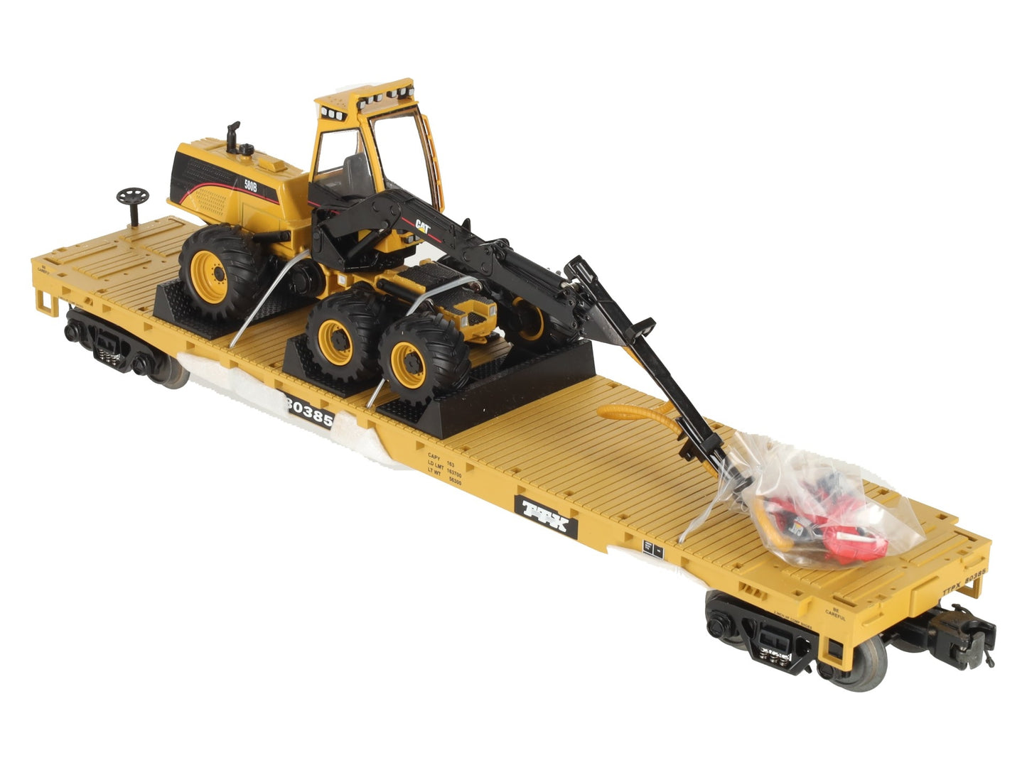 MTH 20-98448 O TTX Flatcar w/ 580B Harvester with HH65 Cutting Head #80385 LN/Box
