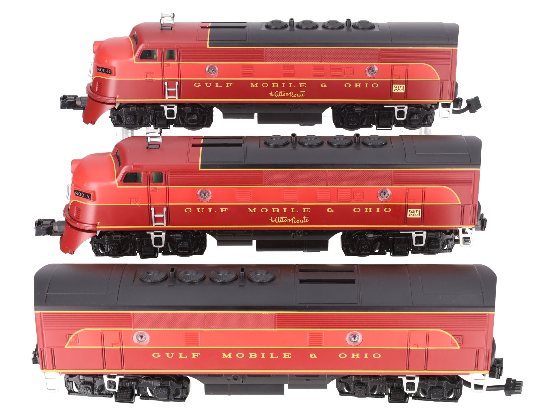 MTH 30-2629-1 Gulf Mobile & Ohio F3 ABA Diesel Engine Set w/PS 2.0 #800A VG/Box