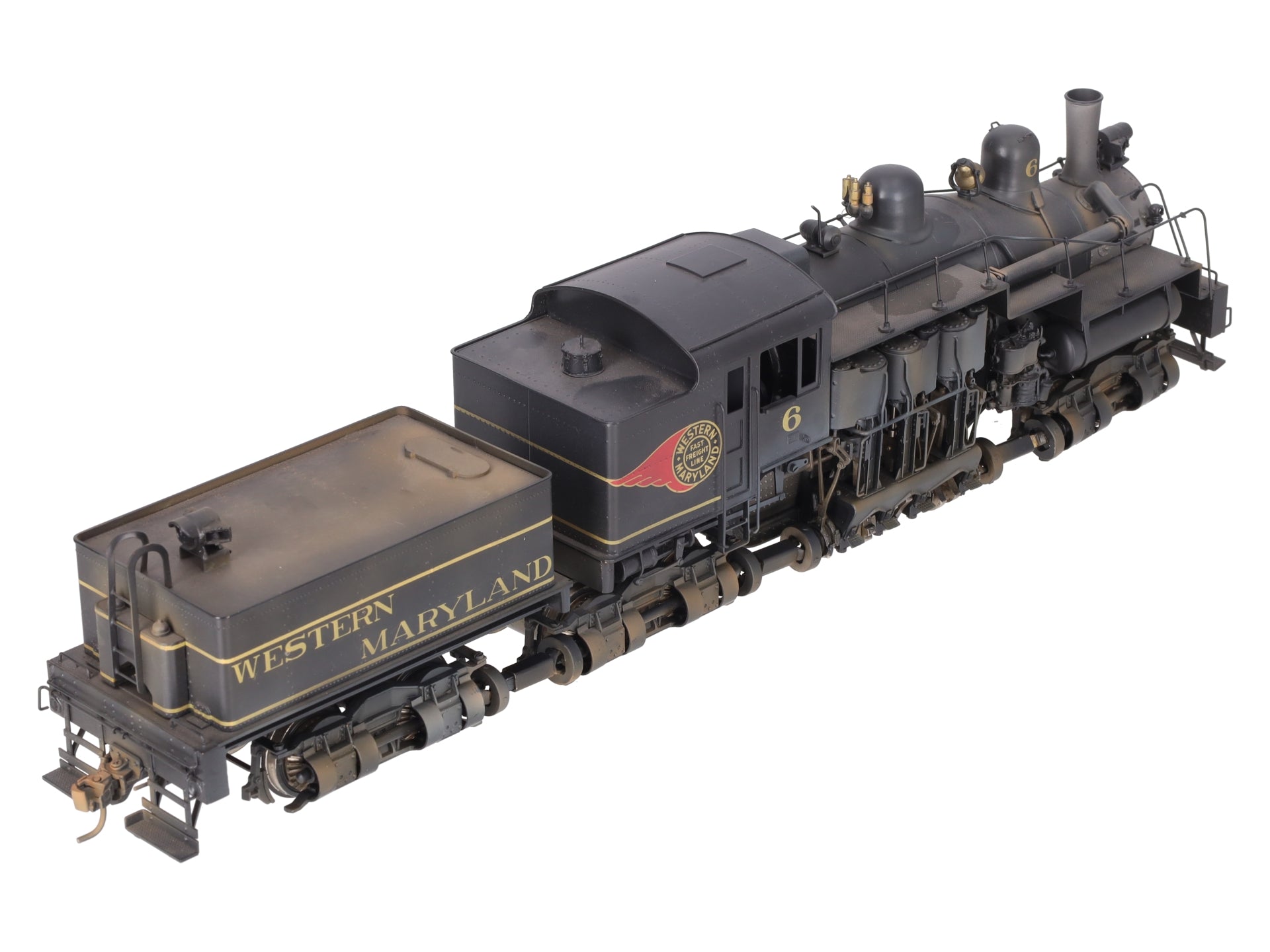 Westside Model Co. O Brass WM Shay Steam Engine & Tender #6 (2-Rail) - Painted