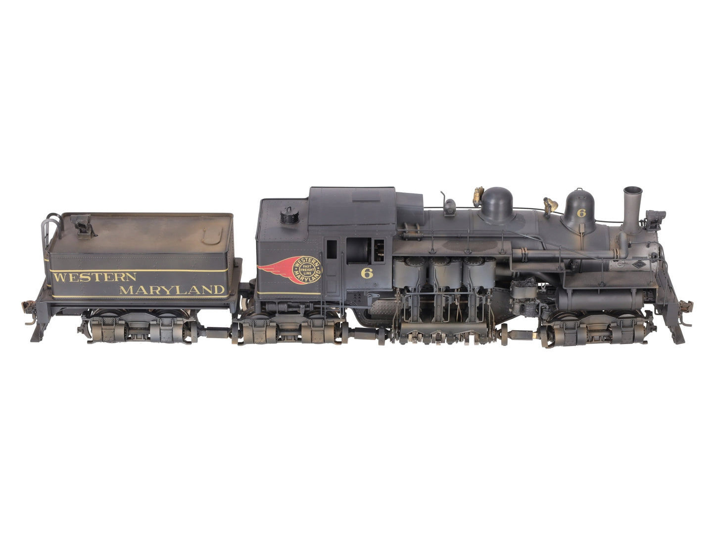 Westside Model Co. O Brass WM Shay Steam Engine & Tender #6 (2-Rail) - Painted