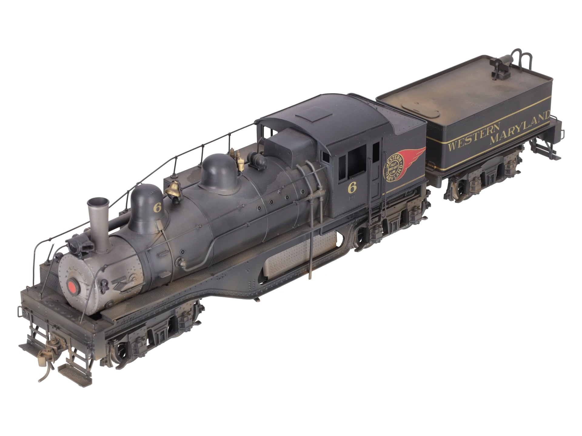 Westside Model Co. O Brass WM Shay Steam Engine & Tender #6 (2-Rail) - Painted