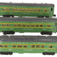Lionel 2400S Vintage O Green/Gray Passenger Car Set: 2400, 2401, 2402 (Set of 3) VG