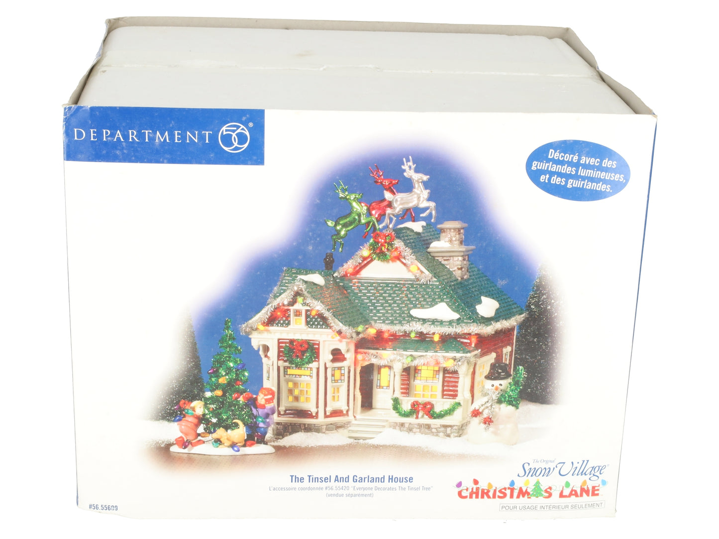 Dept 56 56.55609 Snow Village-Christmas Lane "The Tinsel and Garland House LN/Box