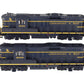 Atlas 1473-2 O Gauge Chesapeake & Ohio GP9 Locomotive Set #6009, #6016 (3-Rail) EX/Box