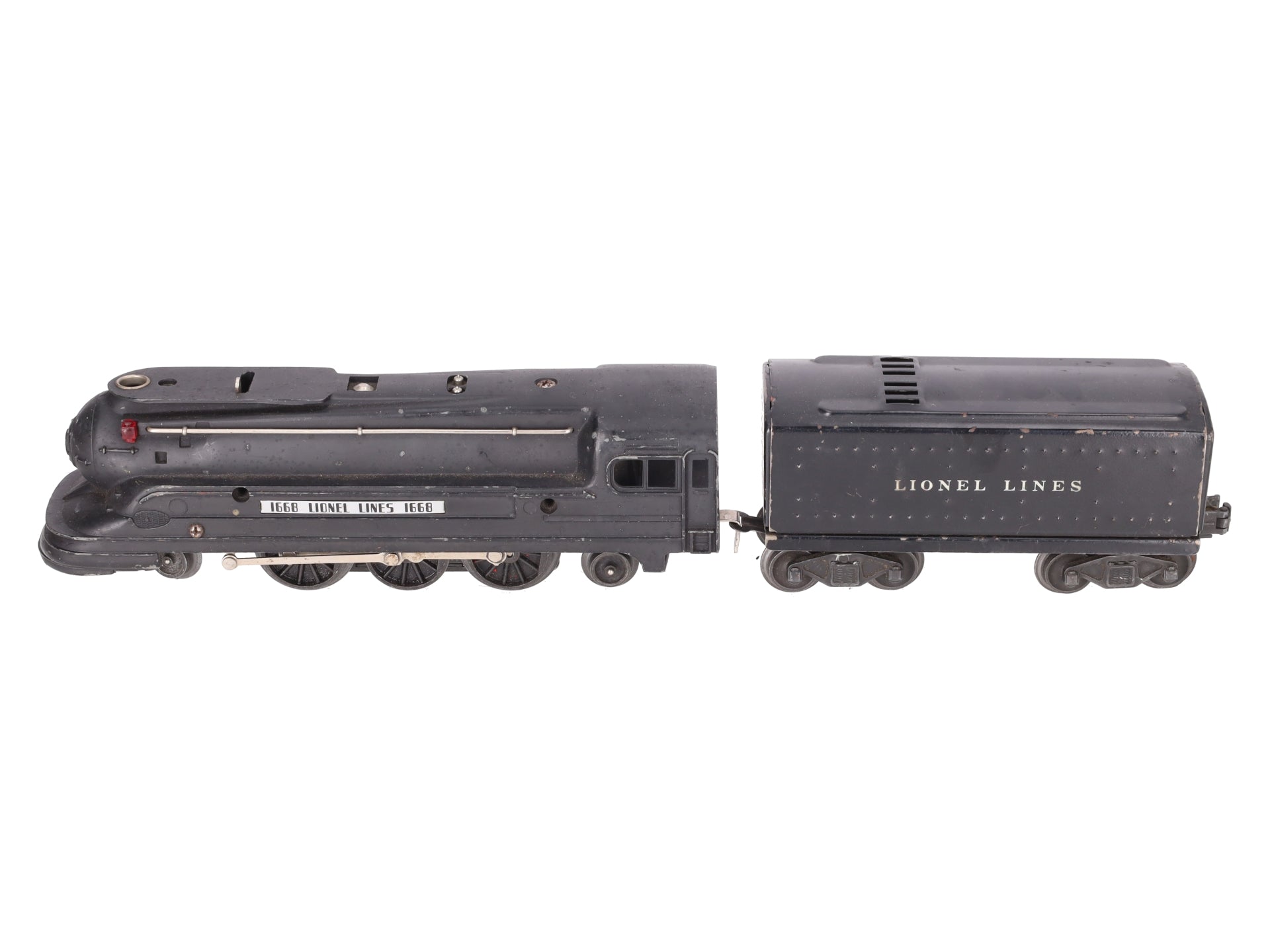 Lionel 1668 Vintage O 2-6-2 Lionel Lines Black Torpedo Steam Locomotive & Tender