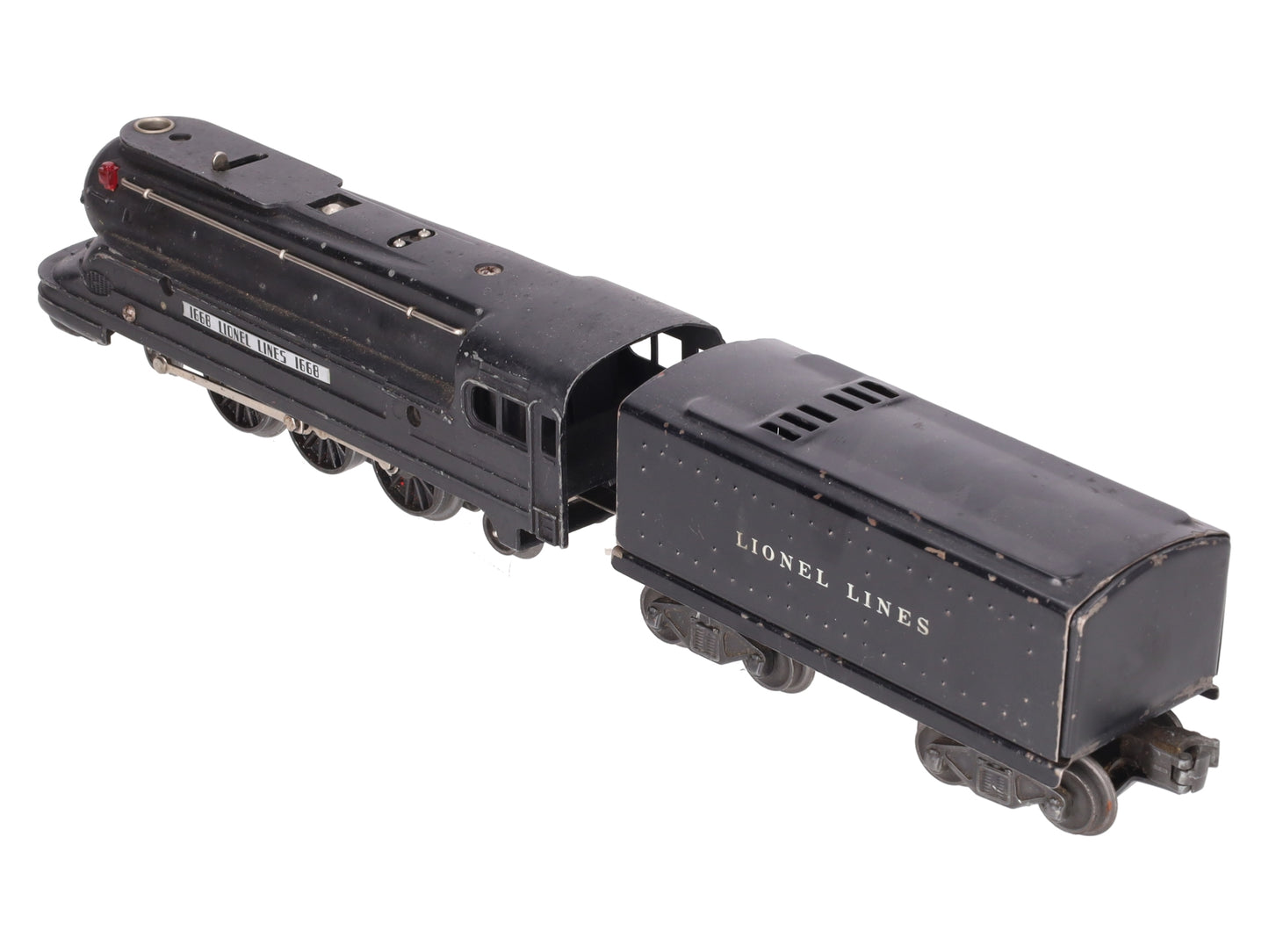 Lionel 1668 Vintage O 2-6-2 Lionel Lines Black Torpedo Steam Locomotive & Tender