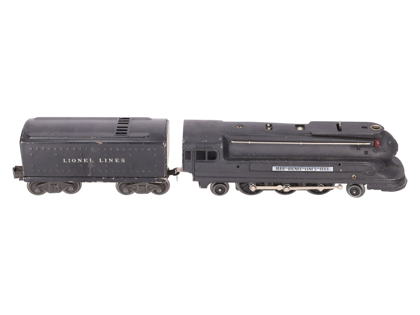 Lionel 1668 Vintage O 2-6-2 Lionel Lines Black Torpedo Steam Locomotive & Tender