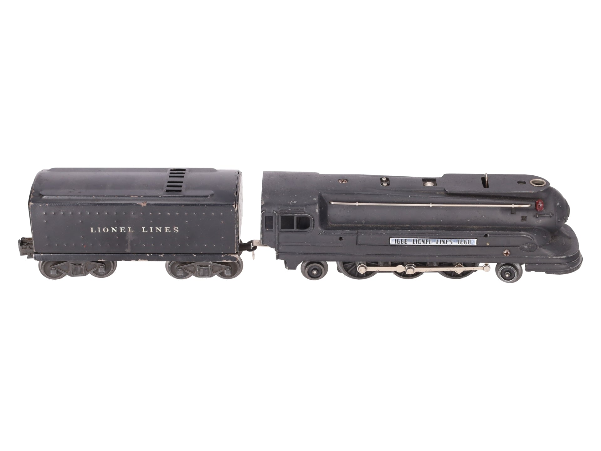 Lionel 1668 Vintage O 2-6-2 Lionel Lines Black Torpedo Steam Locomotive & Tender