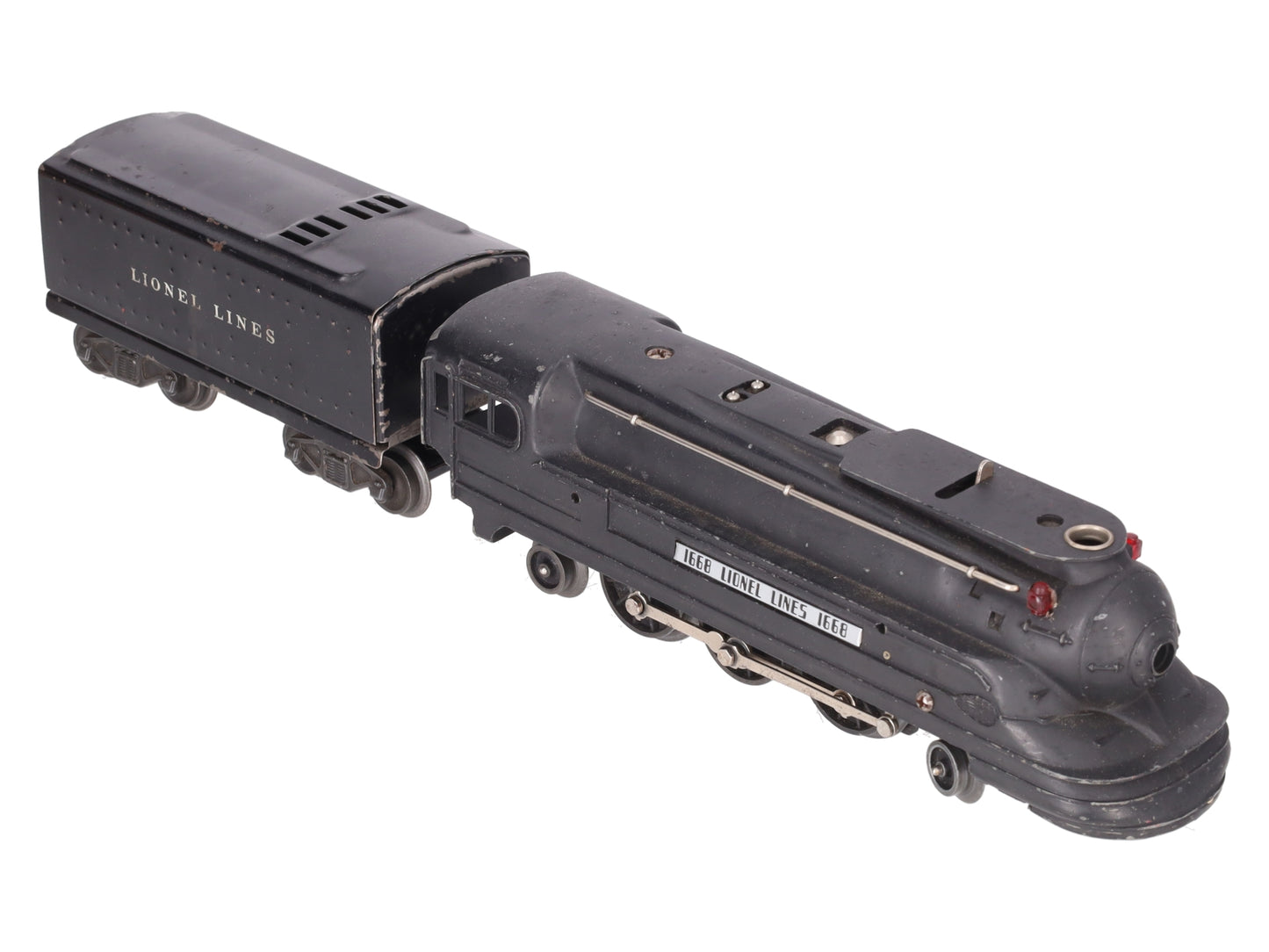 Lionel 1668 Vintage O 2-6-2 Lionel Lines Black Torpedo Steam Locomotive & Tender