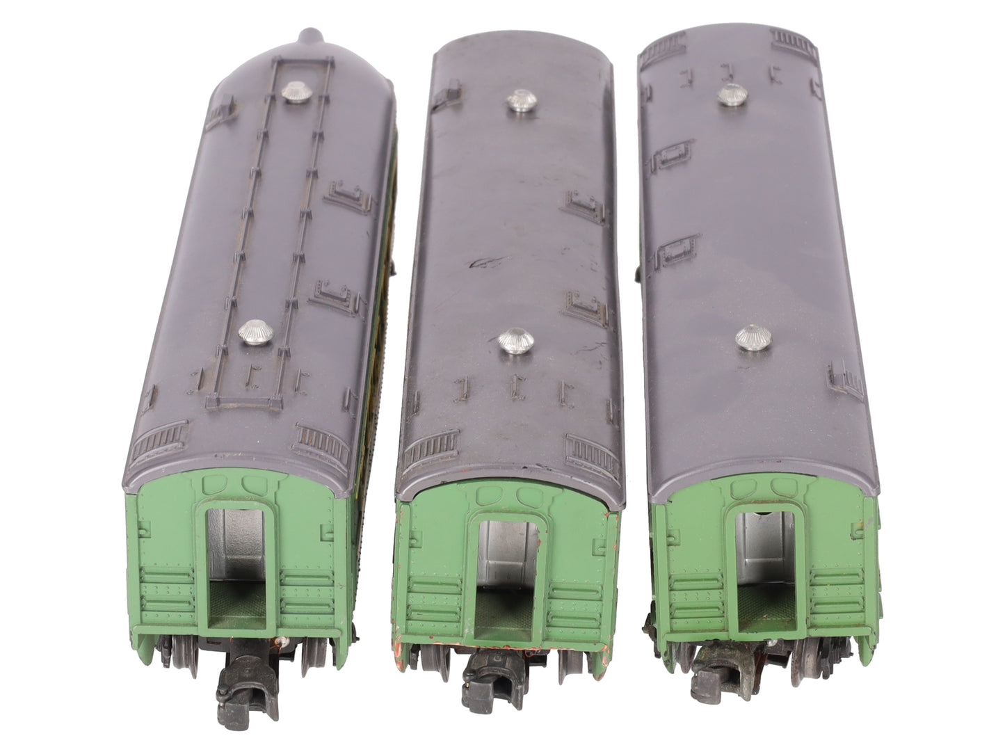 Lionel 2400S Vintage O Green/Gray Passenger Car Set: 2400, 2401, 2402 (Set of 3) VG
