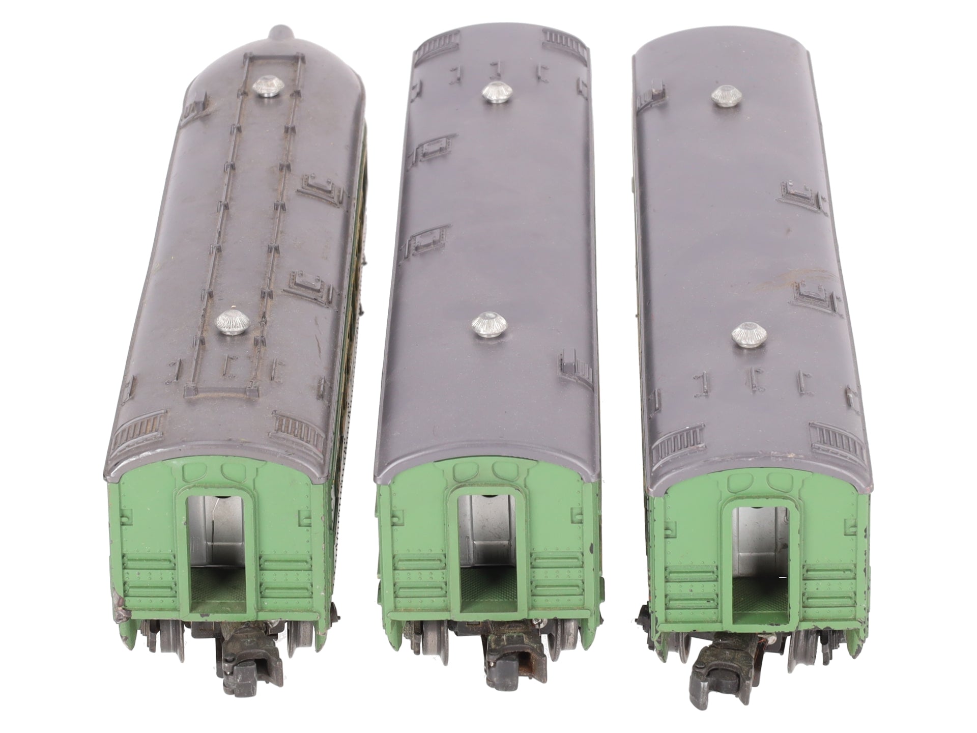 Lionel 2400S Vintage O Green/Gray Passenger Car Set: 2400, 2401, 2402 (Set of 3) VG