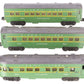 Lionel 2400S Vintage O Green/Gray Passenger Car Set: 2400, 2401, 2402 (Set of 3) VG