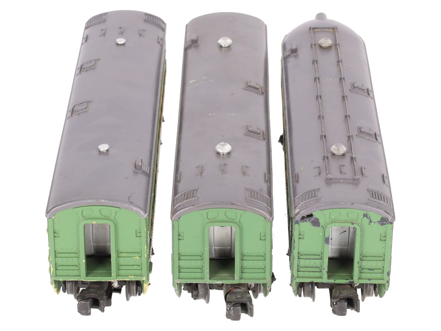 Lionel 2400S Vintage O Green/Gray Passenger Car Set: 2400, 2401, 2402 (Set of 3) VG
