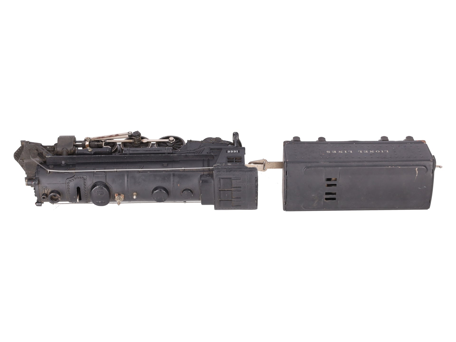 Lionel 1666 Vintage O 2-6-2 Steam Locomotive & 1689W Tender VG