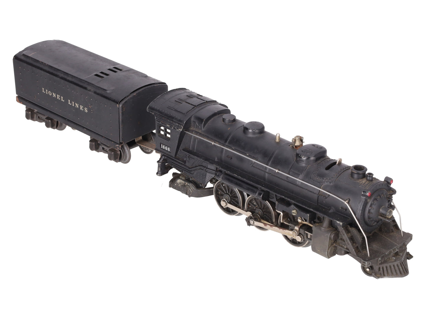 Lionel 1666 Vintage O 2-6-2 Steam Locomotive & 1689W Tender VG