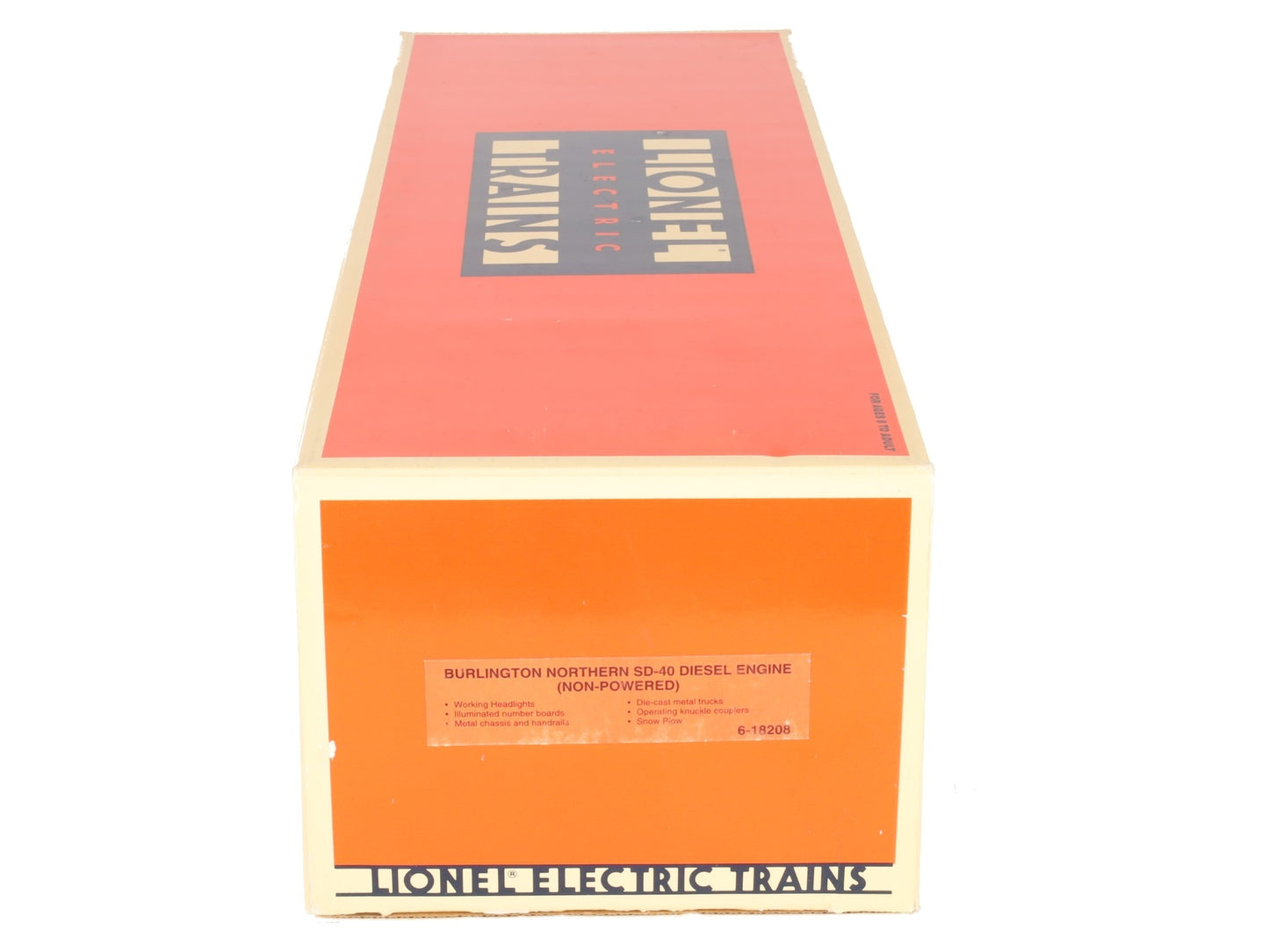 Lionel 6-18208 O Gauge Burlington Northern SD-40 Dummy Diesel Locomotive #8586 EX/Box